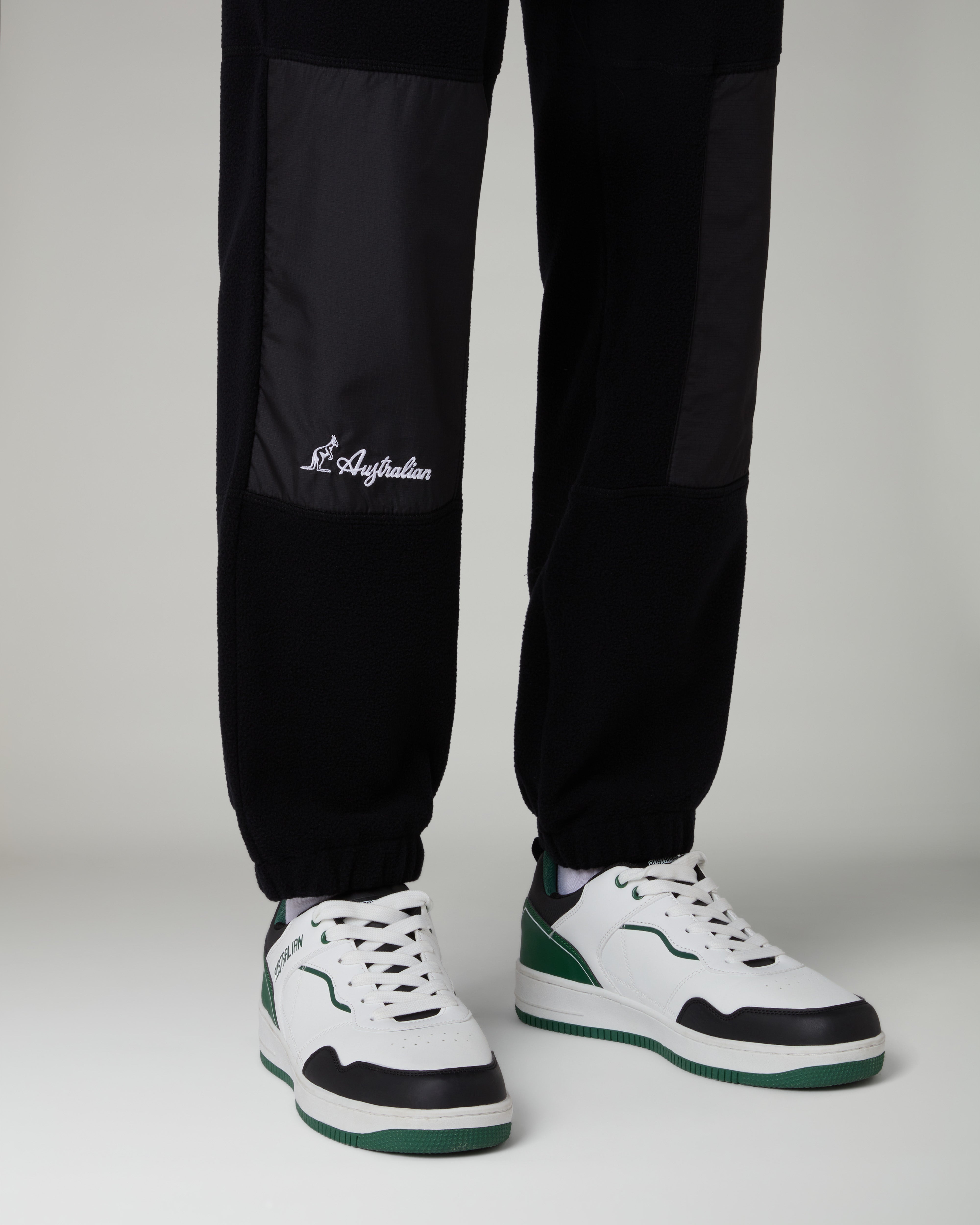australian-color-block-track-pant-nero-in-pile-con-inserti-brice image 7