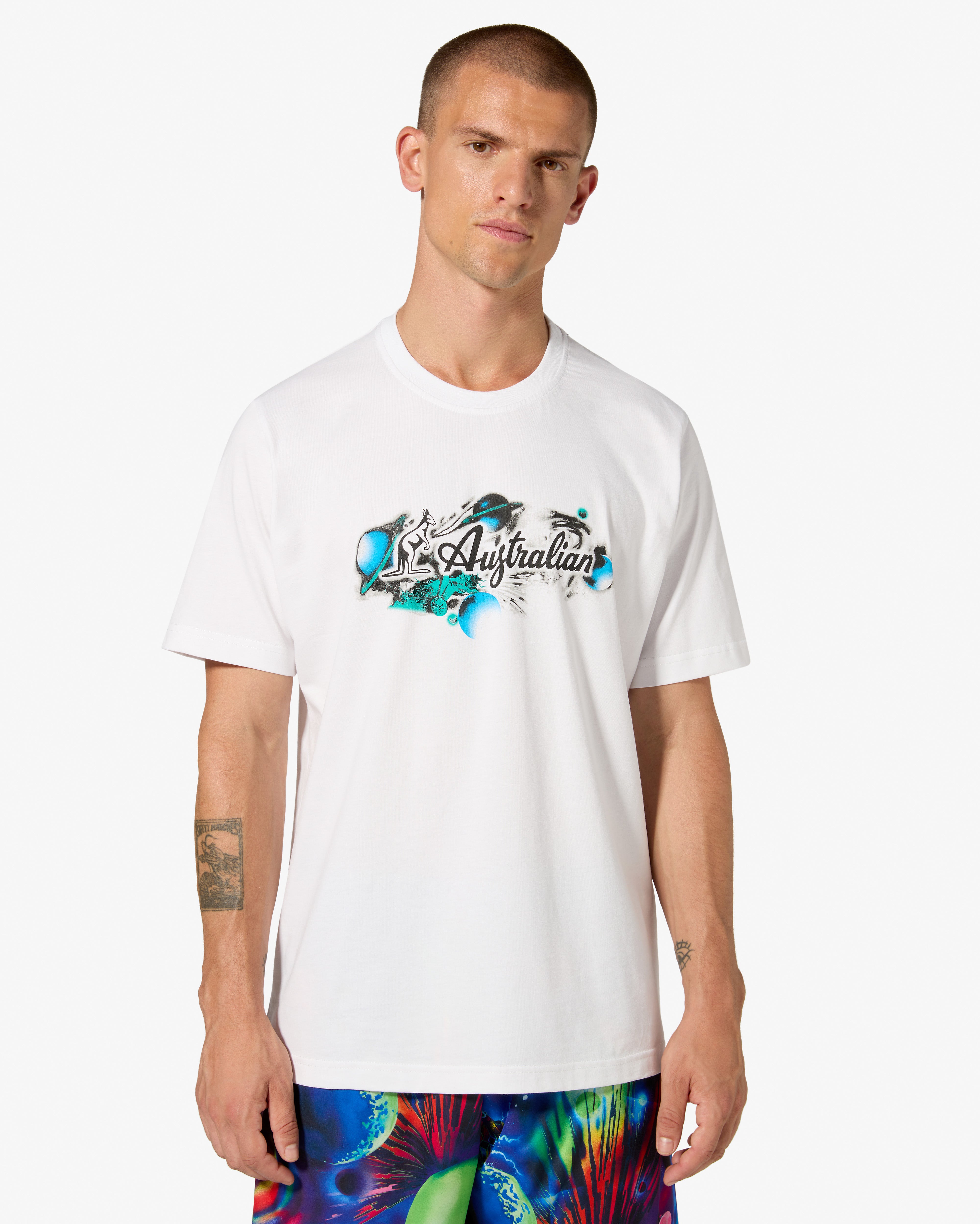 australian-planets-t-shirt-in-cotone-bianco image 1