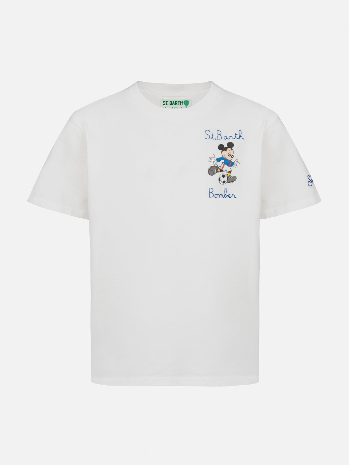 mc2-saint-barth-t-shirt-bambino-cameron-mickey-e-ricamo-st-barth-bomber-disney-s image 1