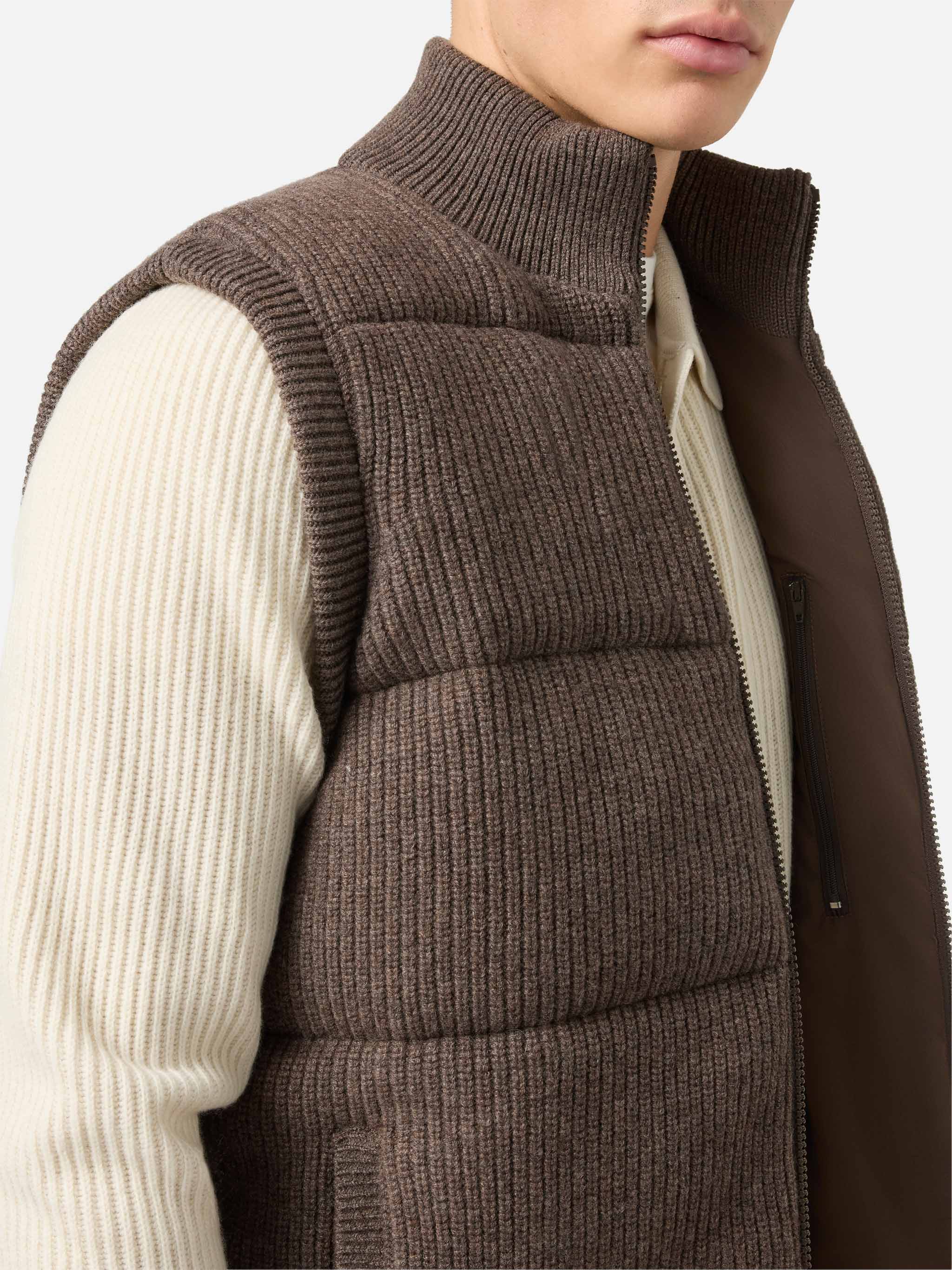 mc2-saint-barth-gilet-imbottito-leeds-knit-nocciola-uomo image 4