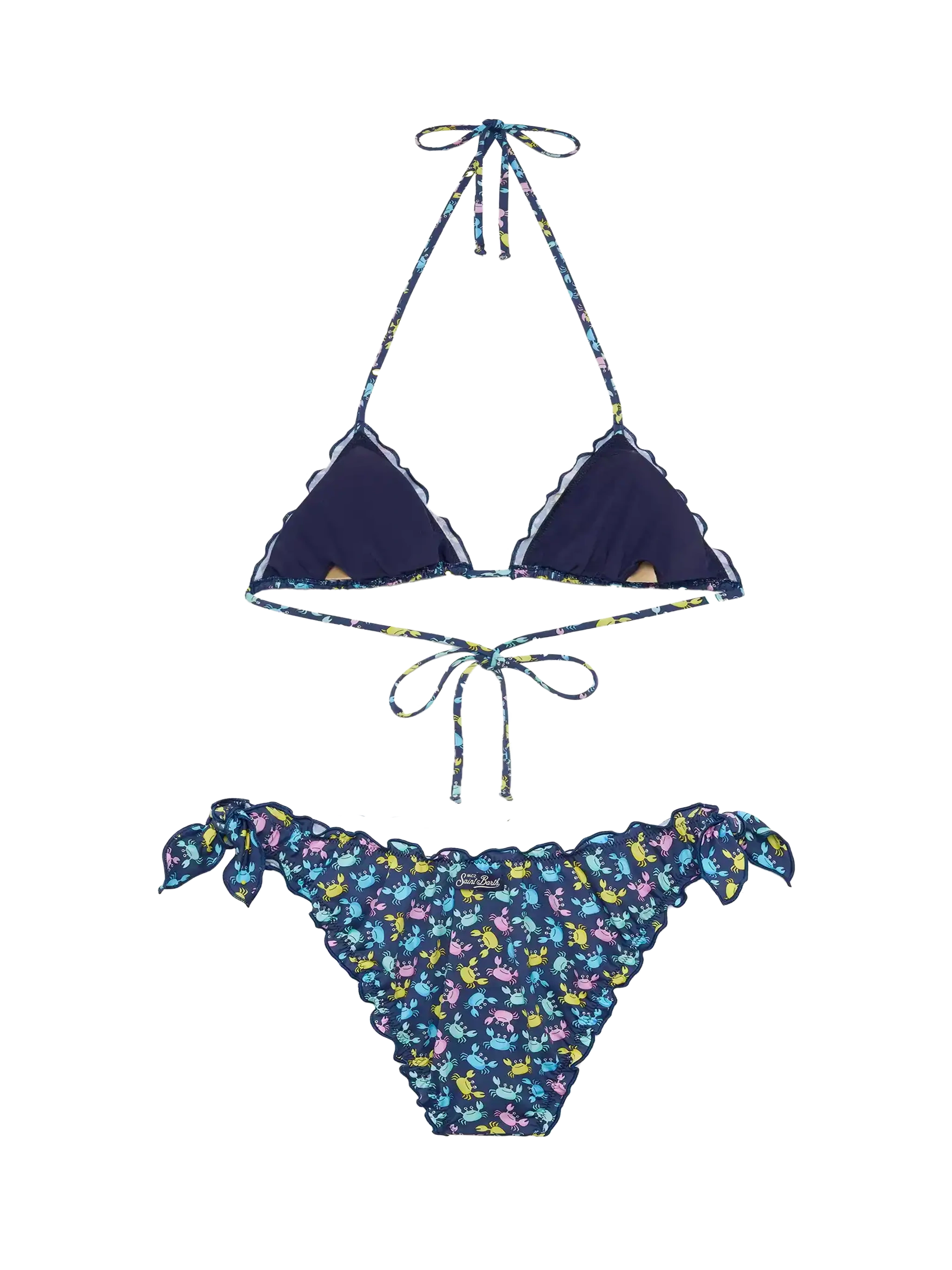 mc2-saint-barth-sarius-bikini-triangolo-classico-stampa-granchio-blu image 3