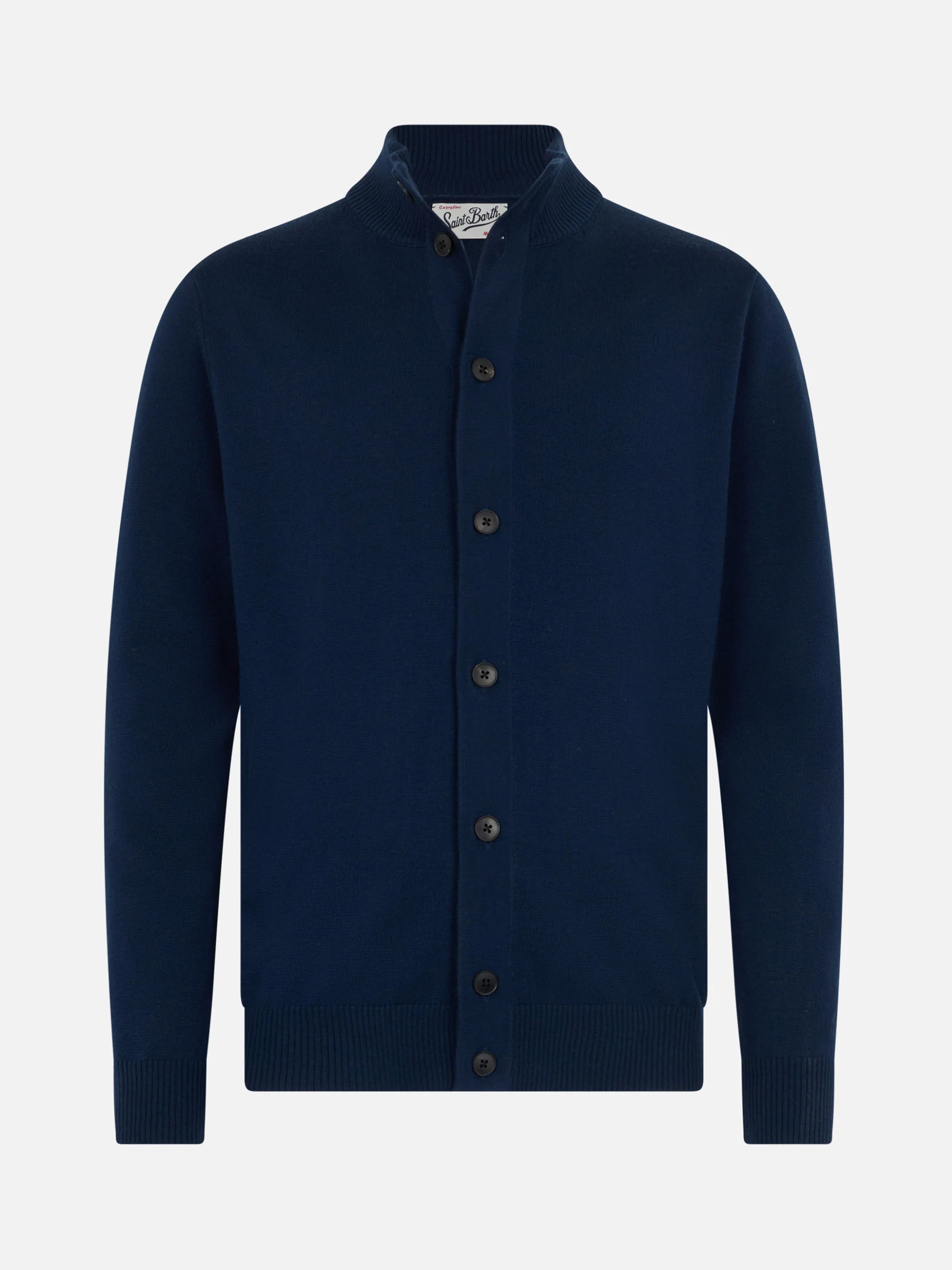 mc2-saint-barth-savile-cardigan-uomo-in-lana-merino-blu-navy image 4