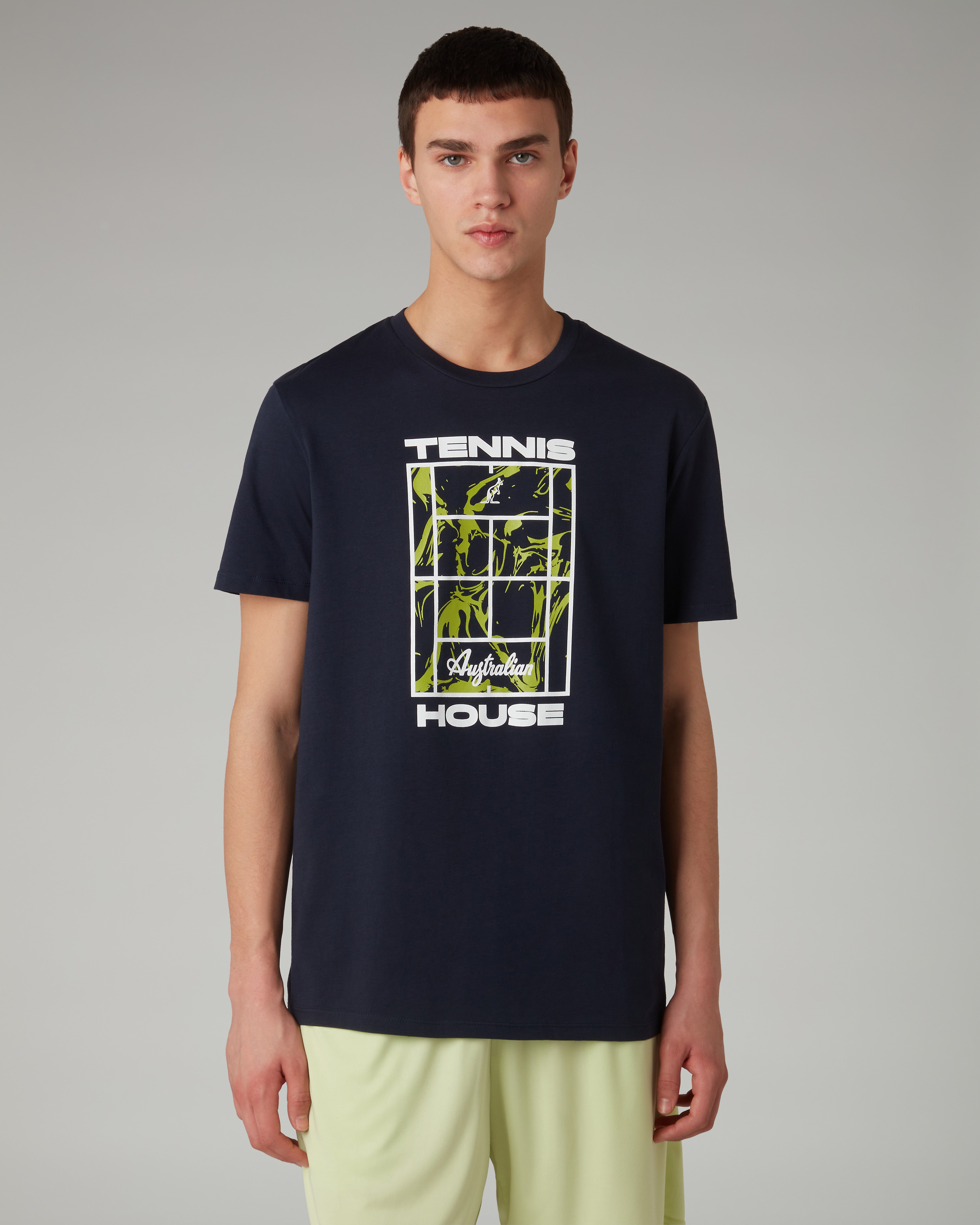 australian-ripple-court-t-shirt-uomo-blu-navy-maglia-tennis image 1