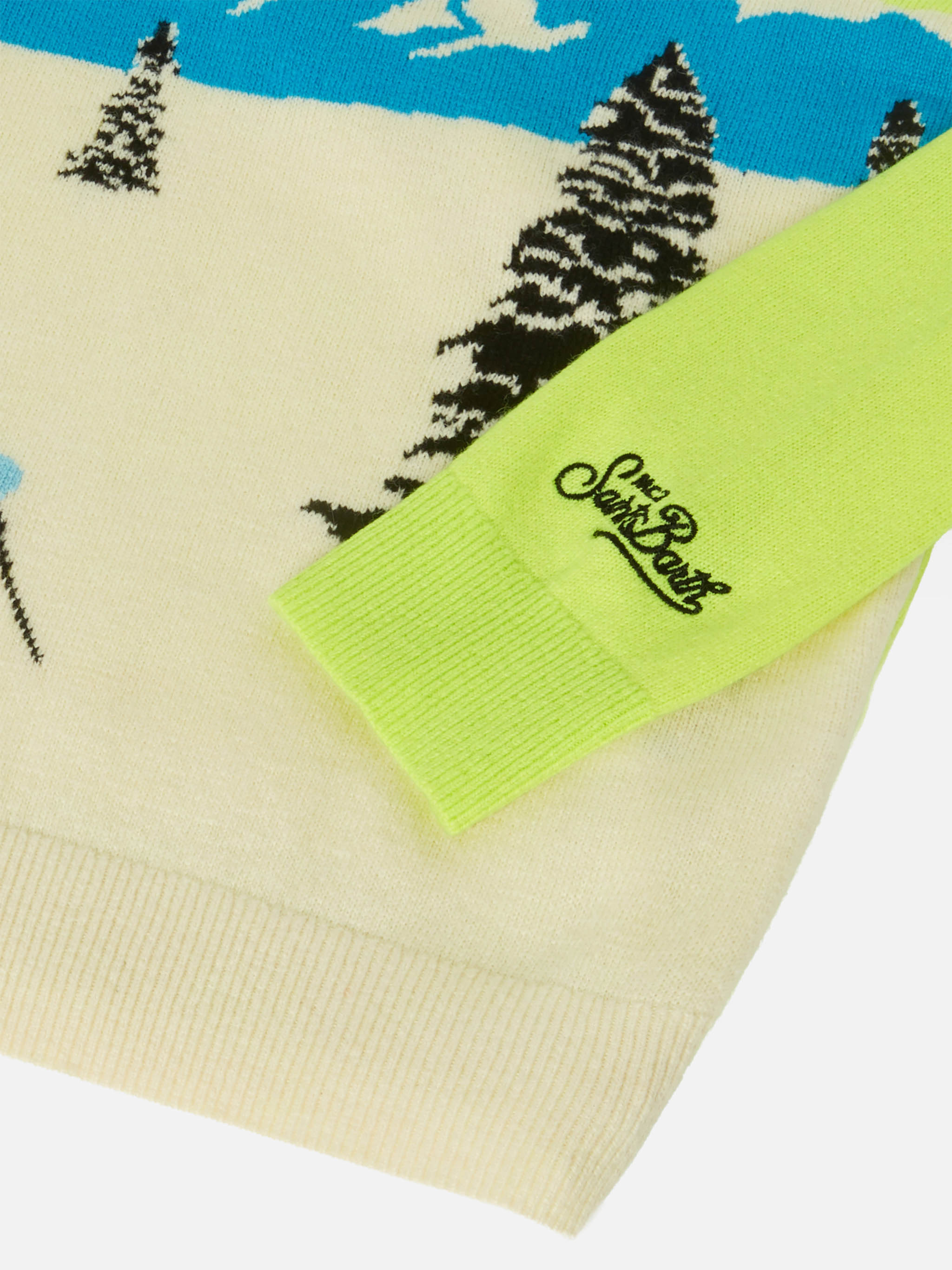 mc2-saint-barth-maglione-girocollo-douglas-con-jacquard-cartolina-off-piste-fluo image 3
