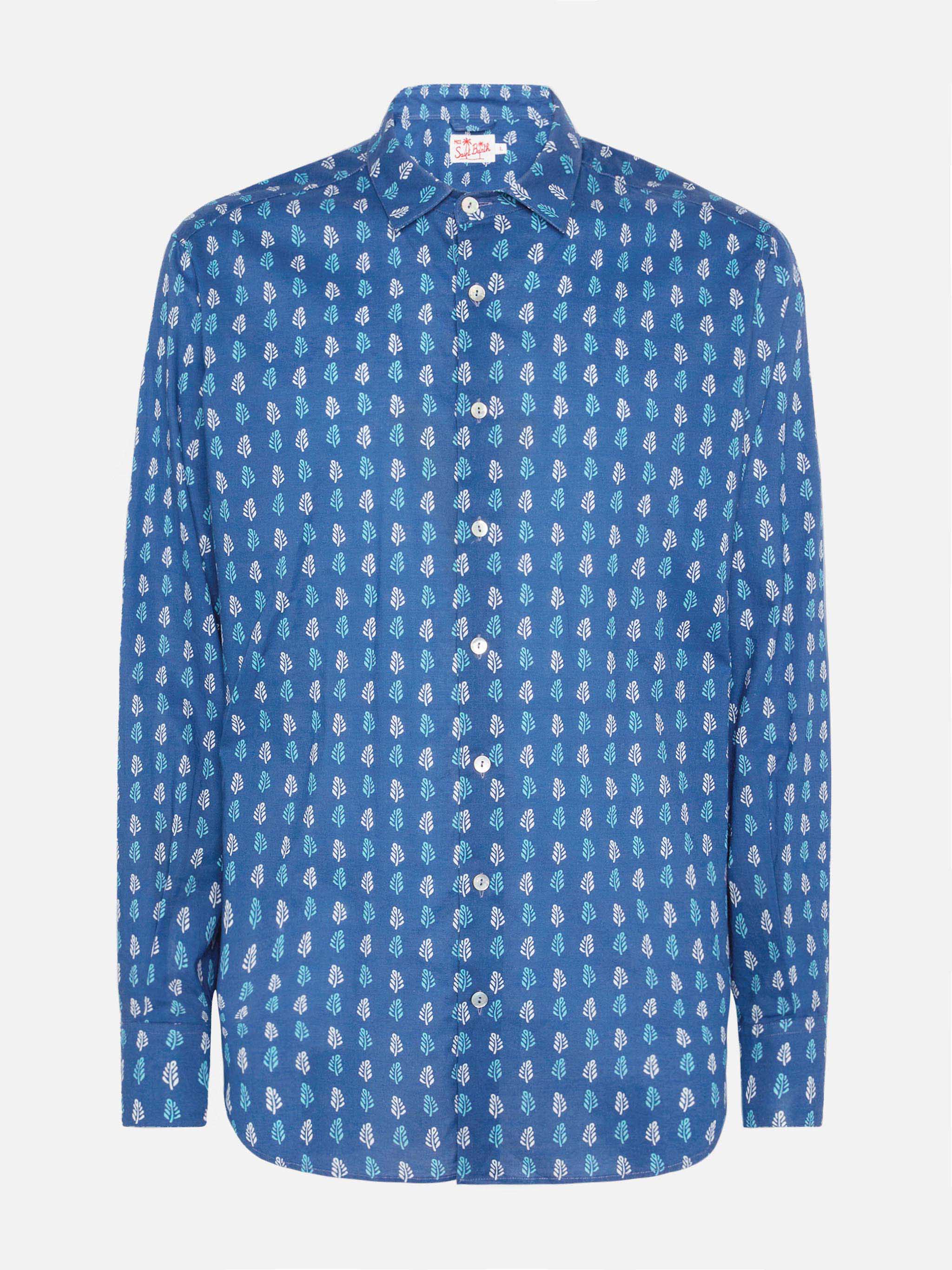 mc2-saint-barth-camicia-sikelia-uomo-in-mussola-di-cotone-blu-stampa-batik image 4