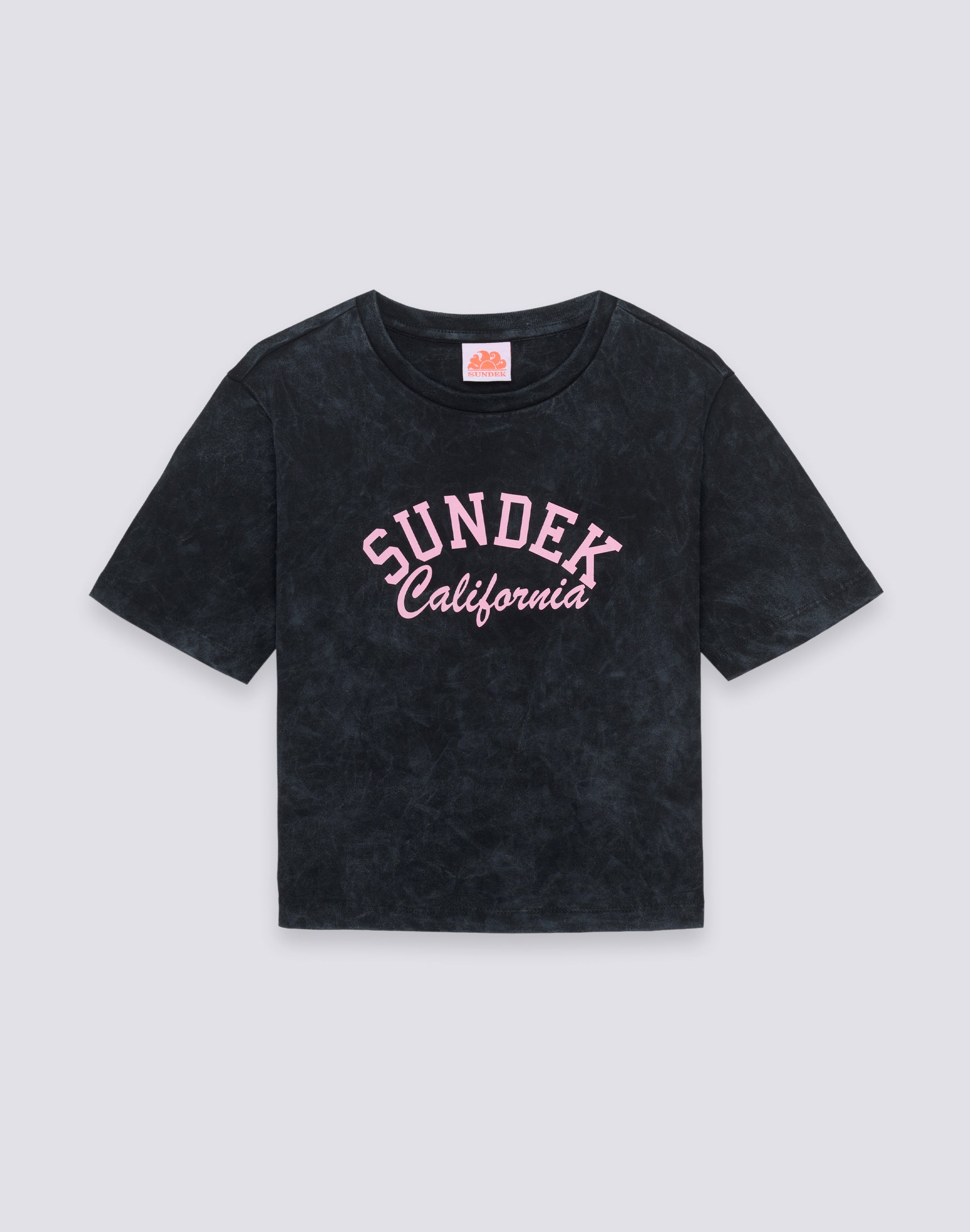 sundek-w748tejs000-t-shirt-donna-cropped-vintage-wash-logo-california-2 image 1