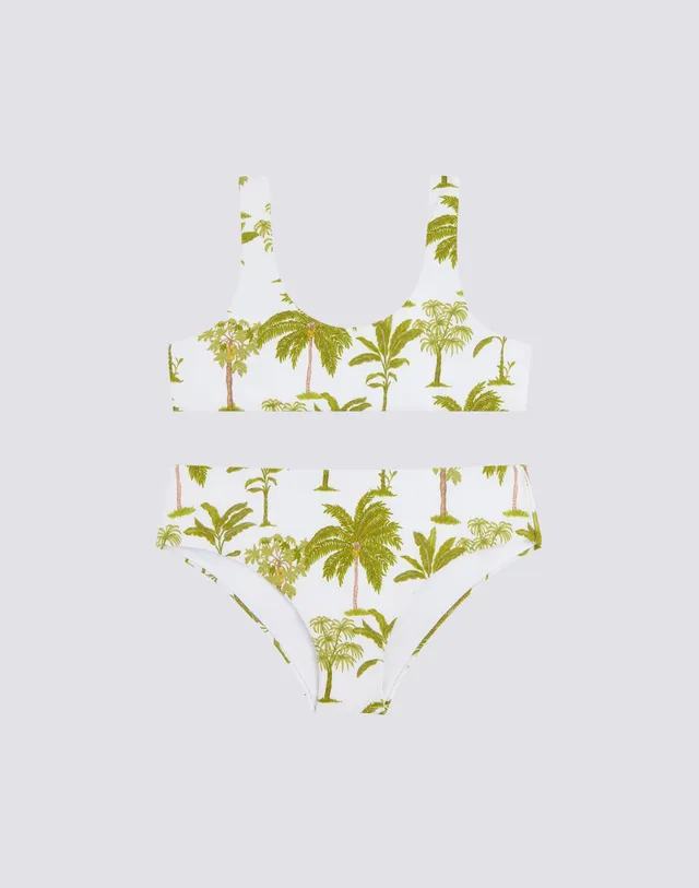 sundek-mini-sporty-bikini-bambina-stampa-botanic image 1