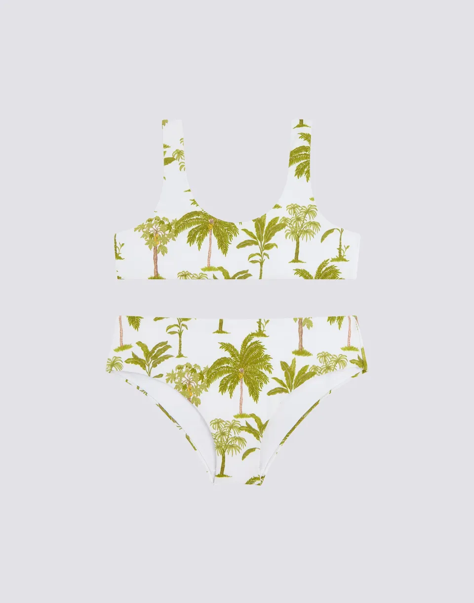 sundek-mini-sporty-bikini-bambina-stampa-botanic image 1