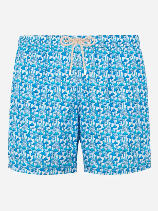 mc2-saint-barth-lighting-costume-mare-uomo-stampa-funghi-bianco-azzurro image 1