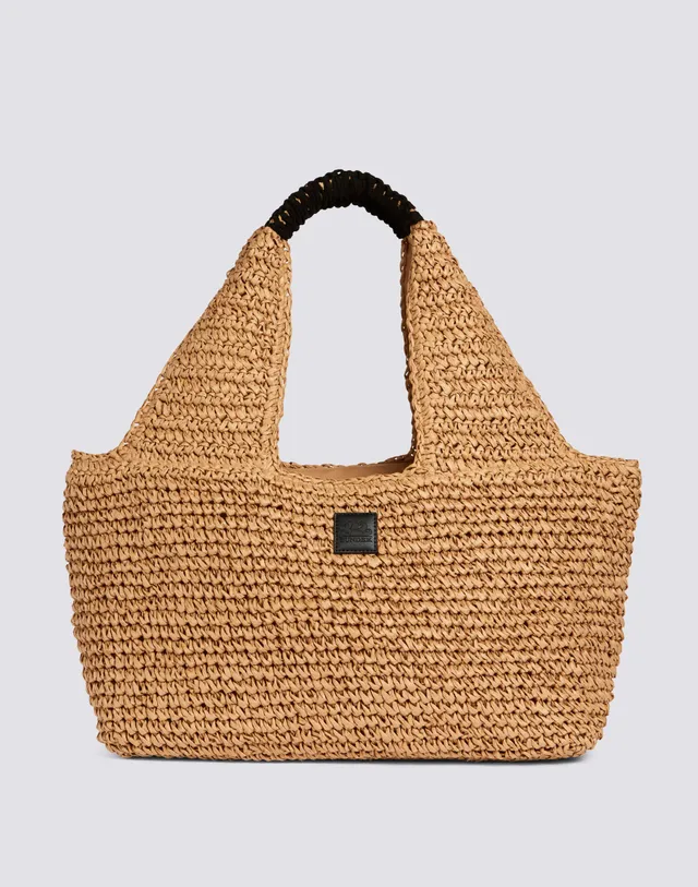 sundek-maxi-bag-in-paper-straw-intrecciata-con-zip image 1