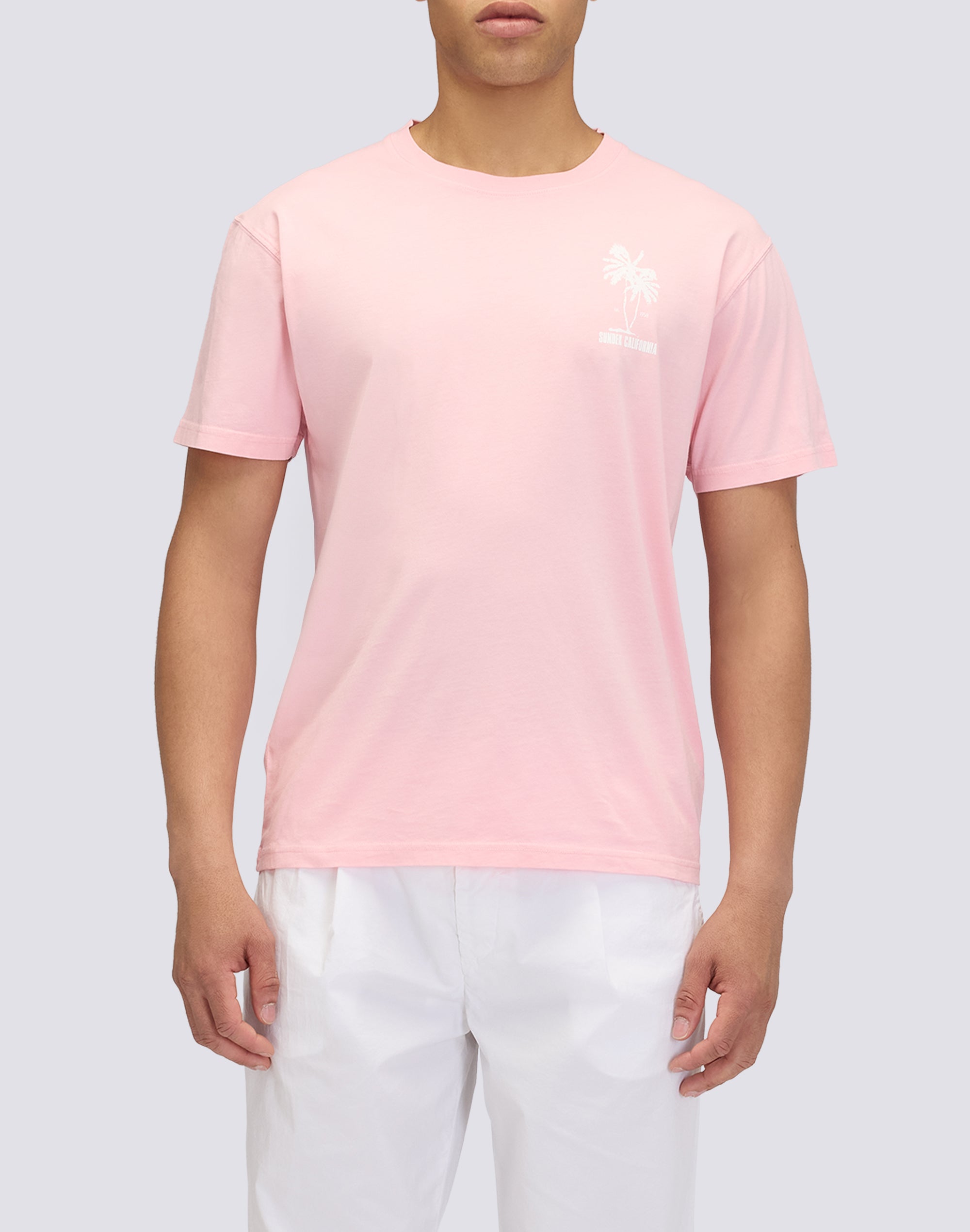 sundek-m322tej78tc-t-shirt-uomo-a-girocollo-stampa-palma image 1