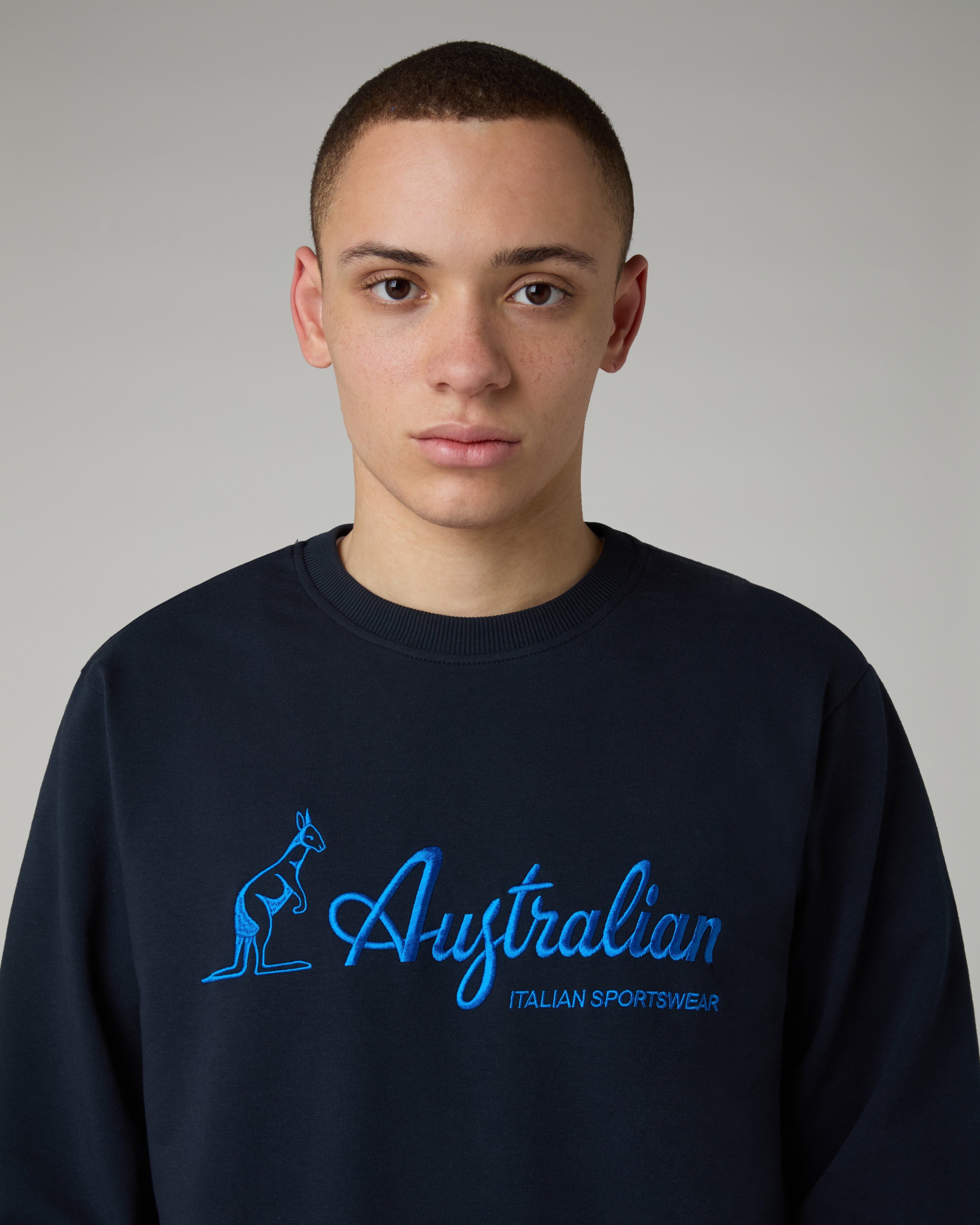 australian-statement-logo-crewneck-felpa-blu-navy image 4