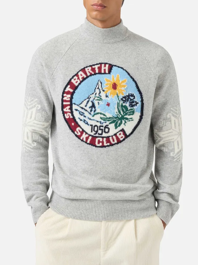 mc2-saint-barth-danya-maglione-uomo-mezzo-dolcevita-jacquard-nordico-grigio-mist image 1