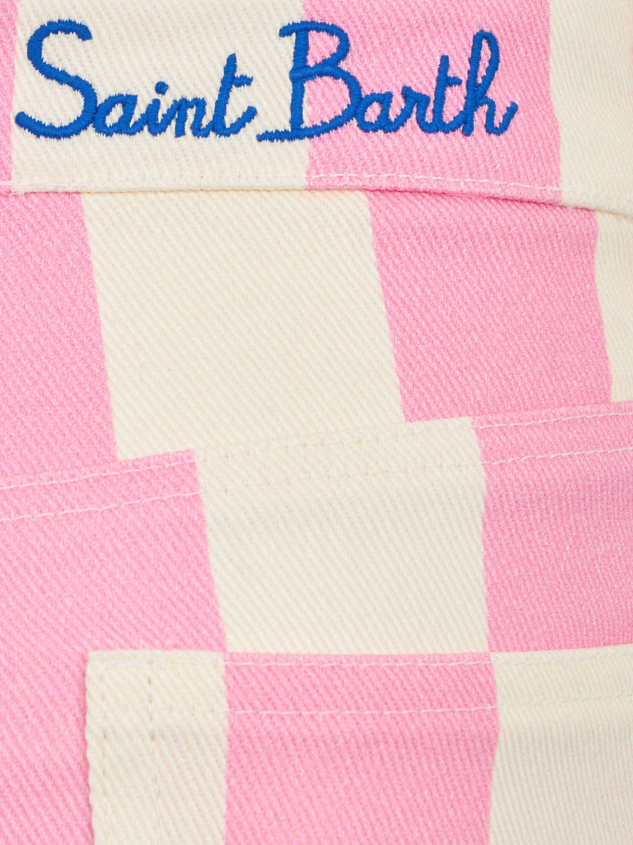 mc2-saint-barth-bermuda-cancun-in-denim-stampa-a-righe-rosa-da-bambina image 3