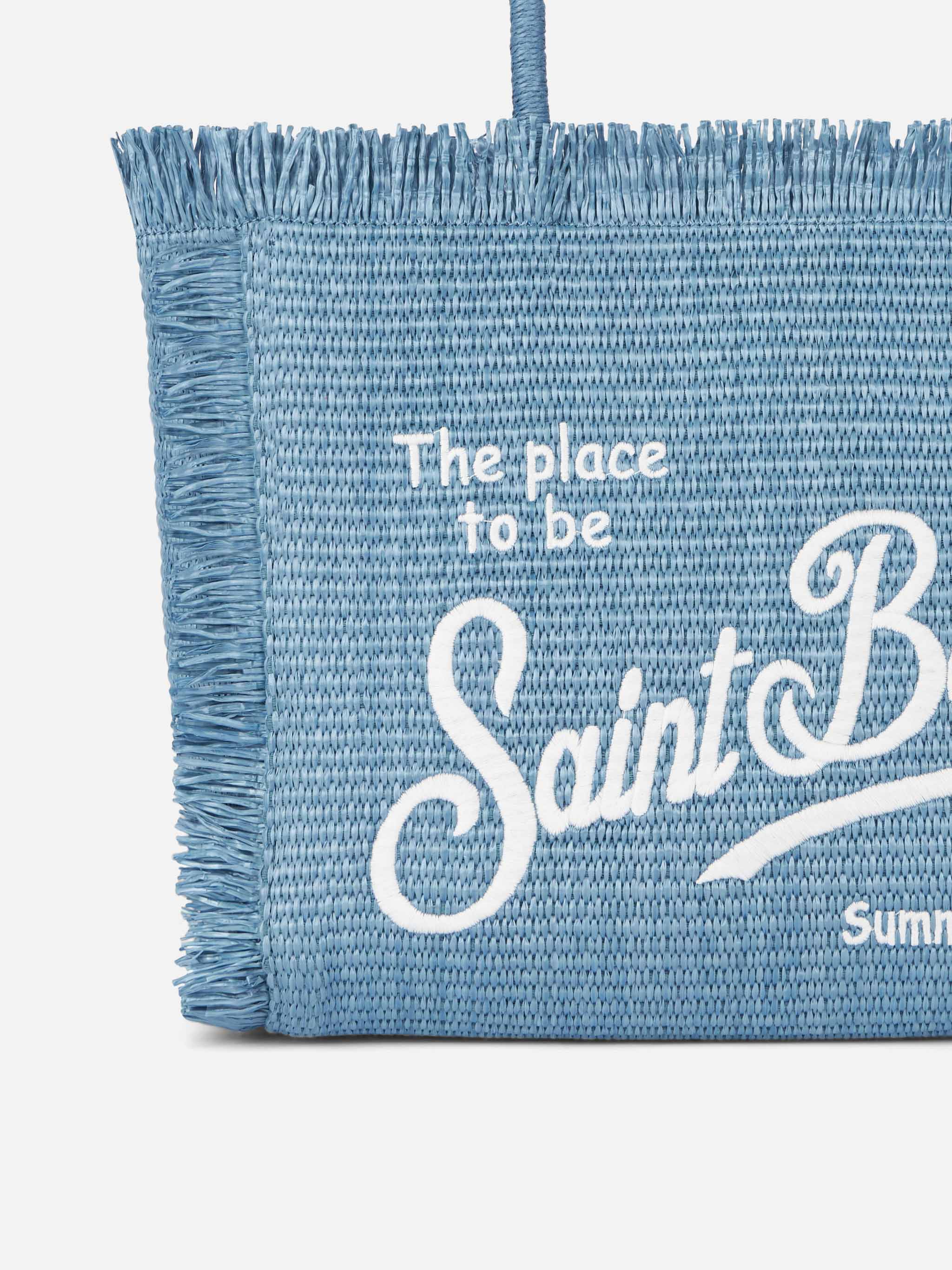 mc2-saint-barth-vanity-borsa-a-spalla-effetto-paglia-denim-blu image 4