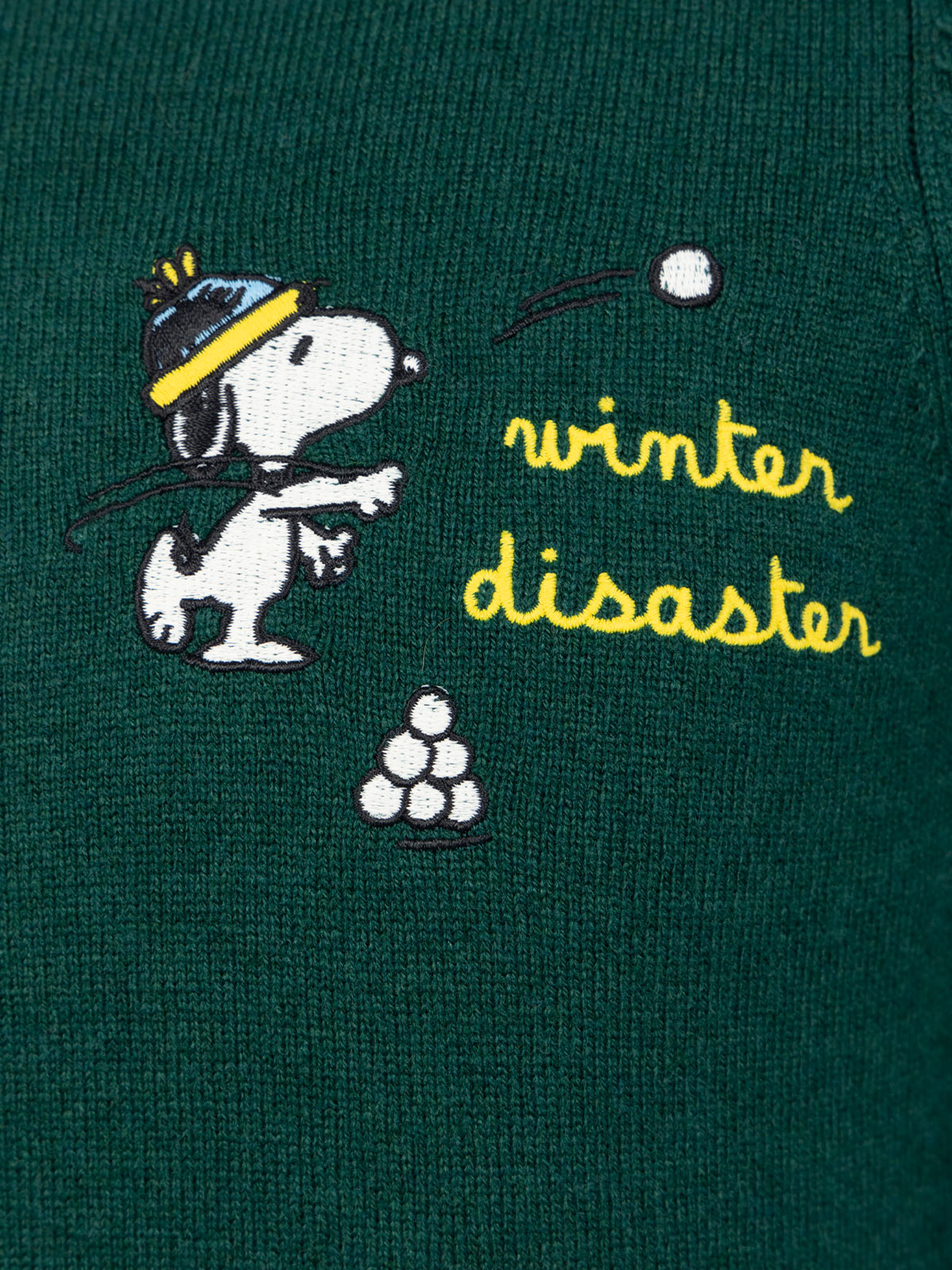mc2-saint-barth-douglas-light-maglione-girocollo-verde-bambino-snoopy-peanuts image 2