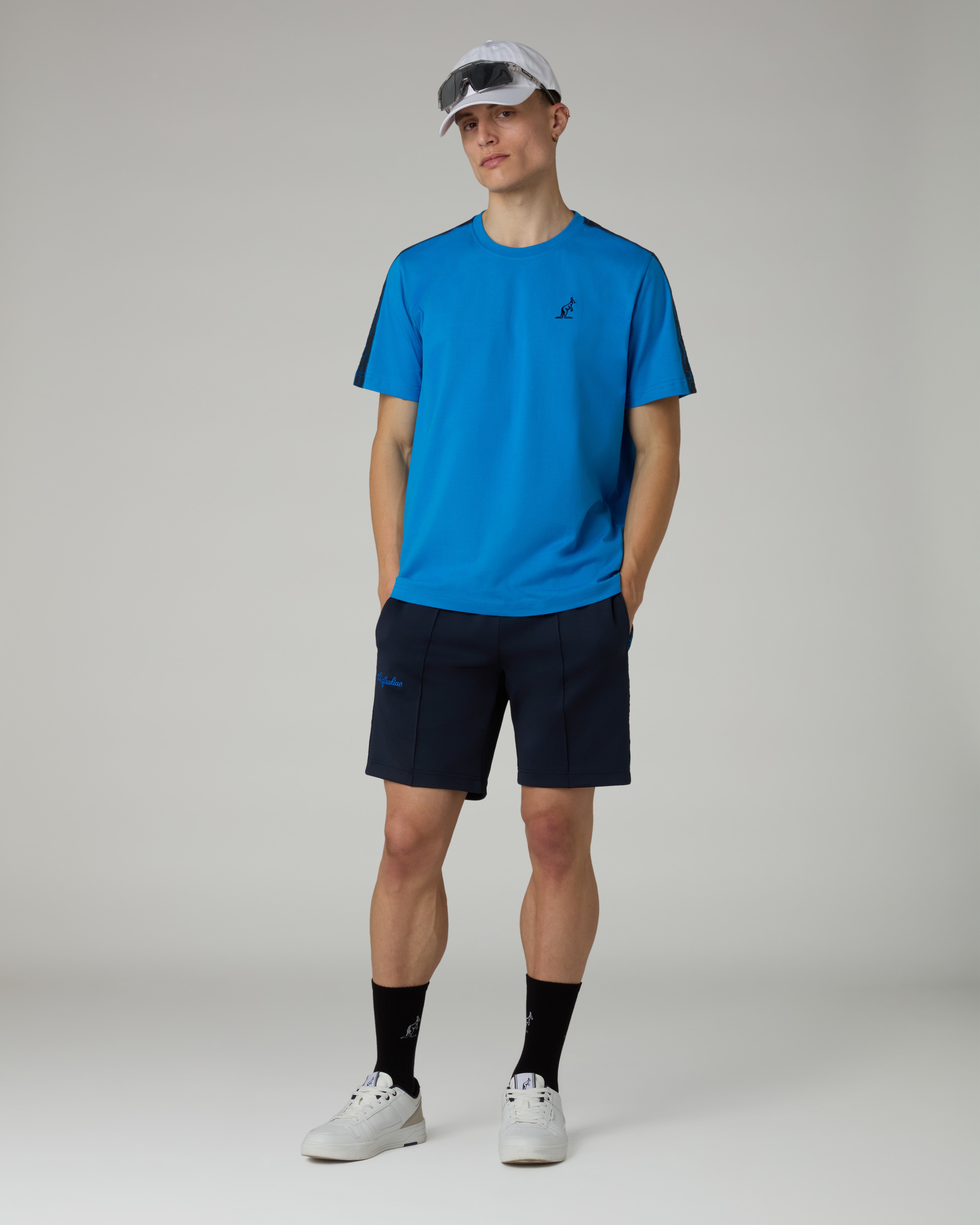 australian-blue-tape-t-shirt-blu-capri-cotone-regular-fit-made-in-italy image 2