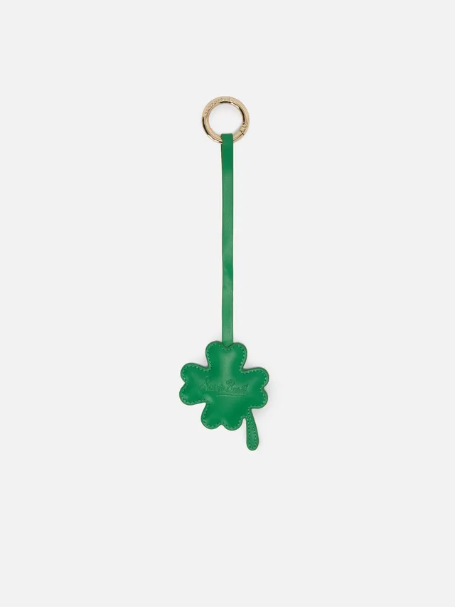 mc2-saint-barth-bcharm01-bag-charm-a-quadrifoglio-in-pelle-verde image 1