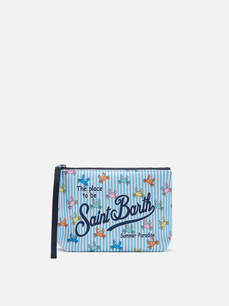 mc2-saint-barth-pochette-aline-scuba-righe-azzurre-stampa-granchietti image 1