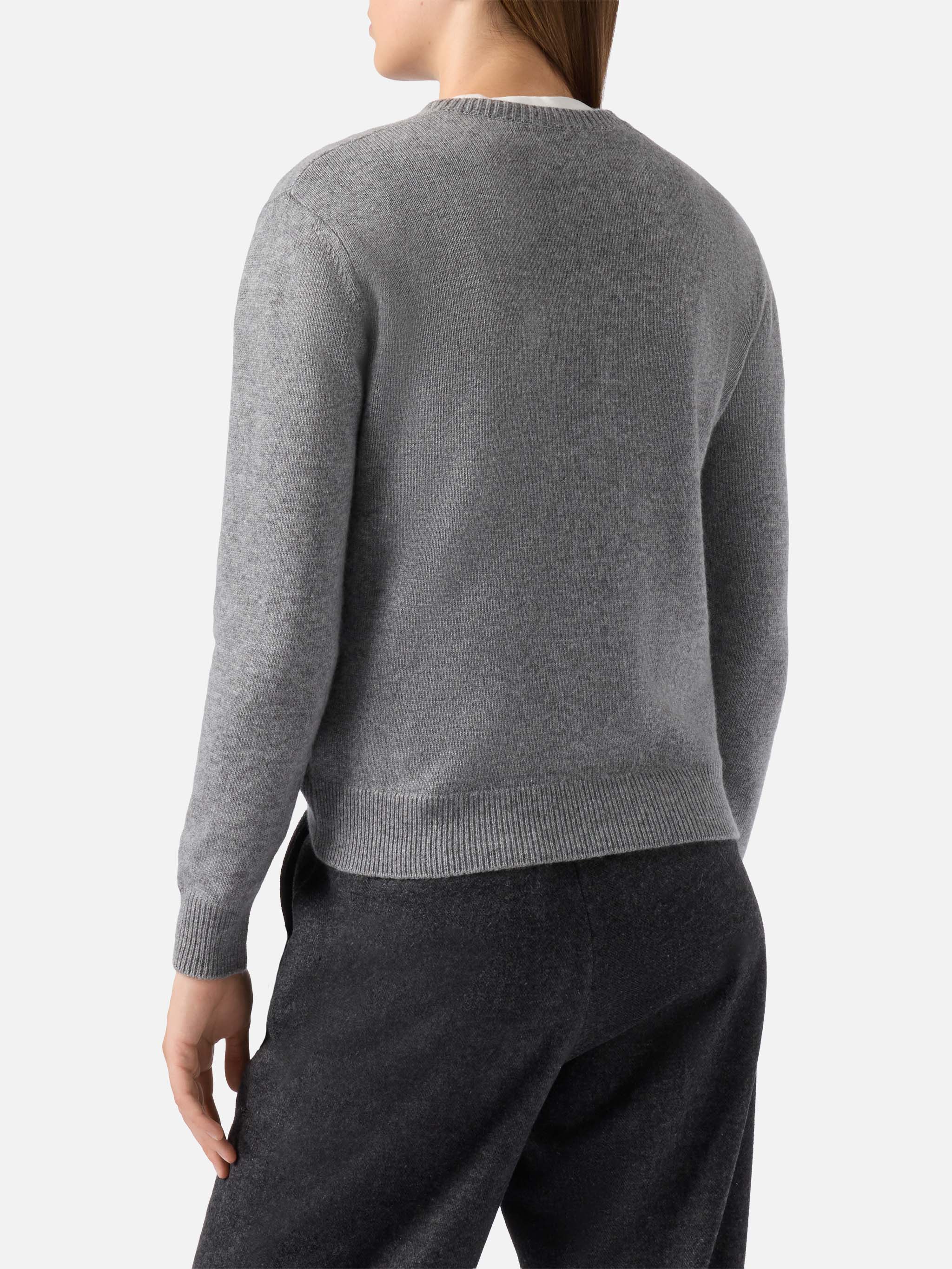 mc2-saint-barth-new-queen-maglione-girocollo-in-misto-cashmere-grigio-con-jacqua image 5