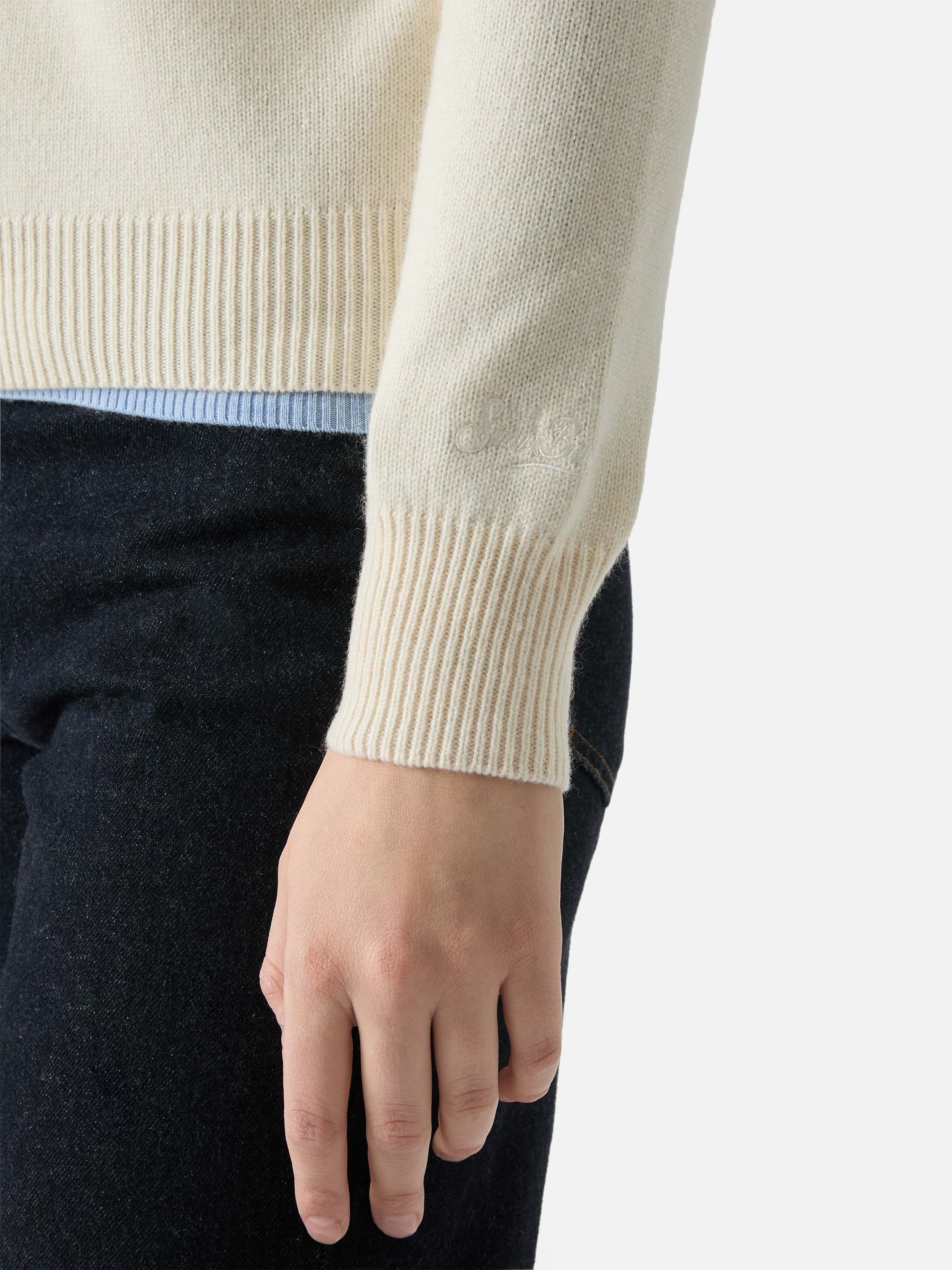 mc2-saint-barth-maglione-donna-new-queen-apres-ski-bianco-misto-cashmere image 4