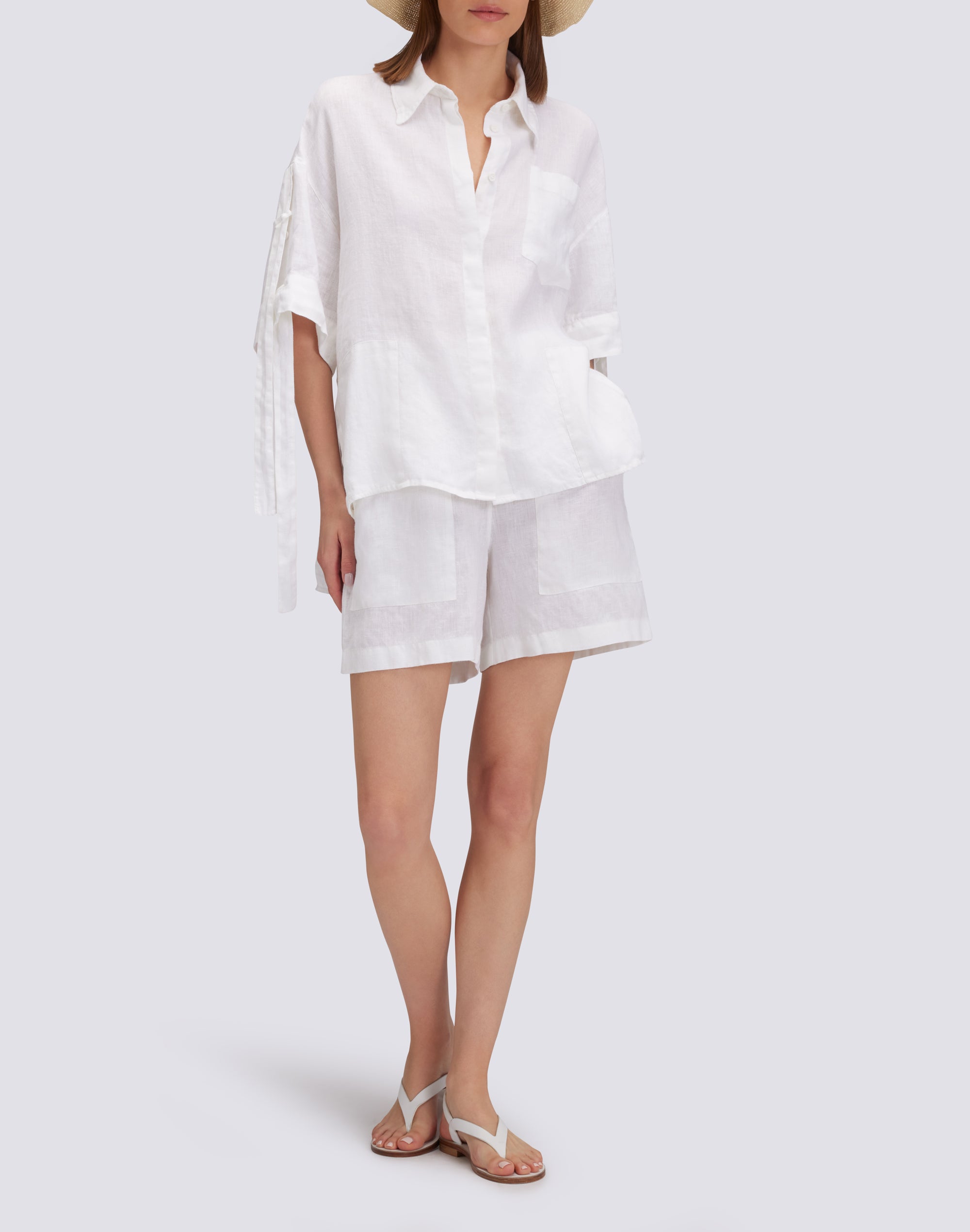sundek-shorts-donna-in-lino-a-vita-elasticata-2 image 3