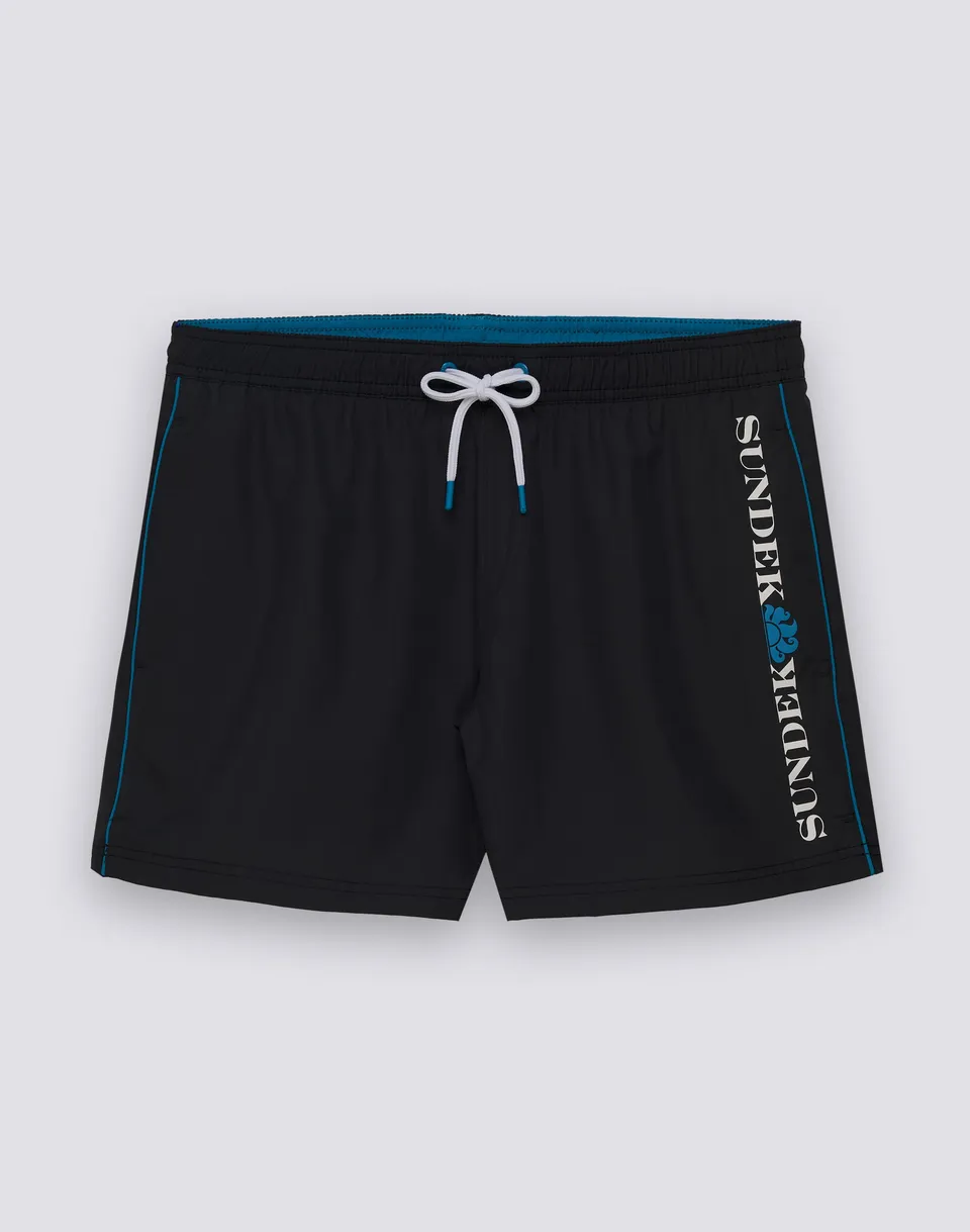 sundek-costume-mare-uomo-corto-con-piping-a-contrasto-in-poliestere-riciclato-re image 1