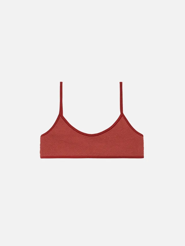 mc2-saint-barth-judy-top-bralette-crinkle-arancio-ruggine image 1