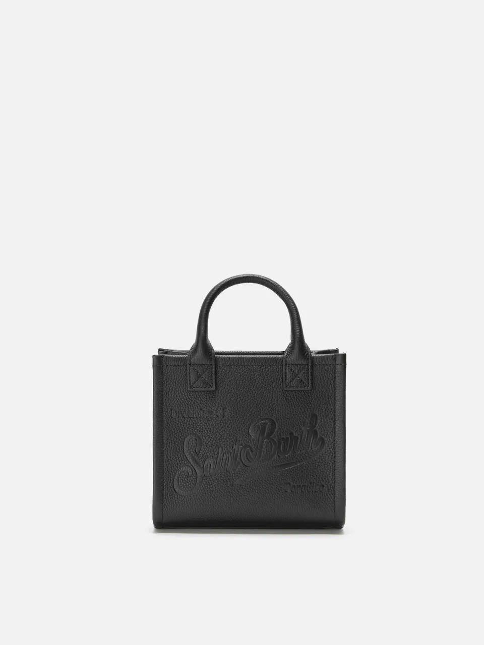 mc2-saint-barth-borsa-vanity-bag-mini-in-pelle-martellata-nera image 1