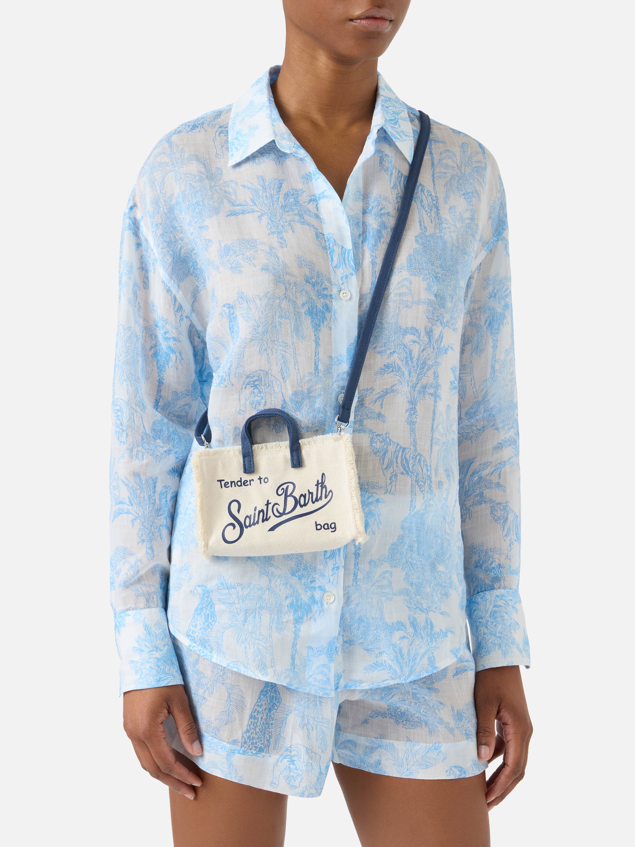 mc2-saint-barth-phone-micro-borsa-in-canvas-bianco-e-blu-donna image 2