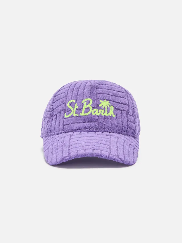 mc2-saint-barth-cappellino-matthew-in-spugna-viola-accessorio image 1