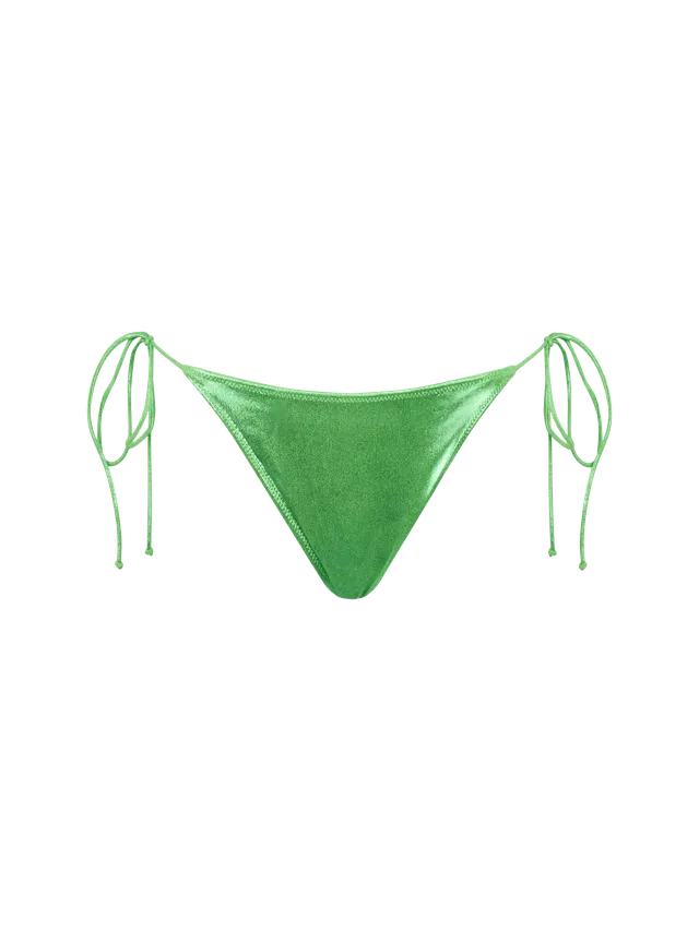 mc2-saint-barth-marielle-slip-da-bagno-laminato-verde-con-laccetti-regolabili image 1