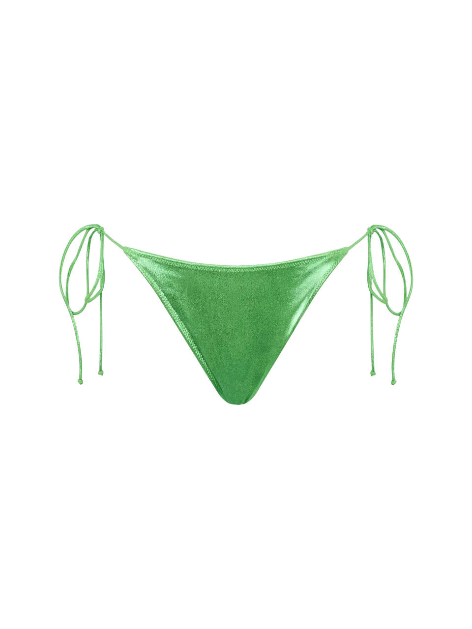 mc2-saint-barth-marielle-slip-da-bagno-laminato-verde-con-laccetti-regolabili image 1