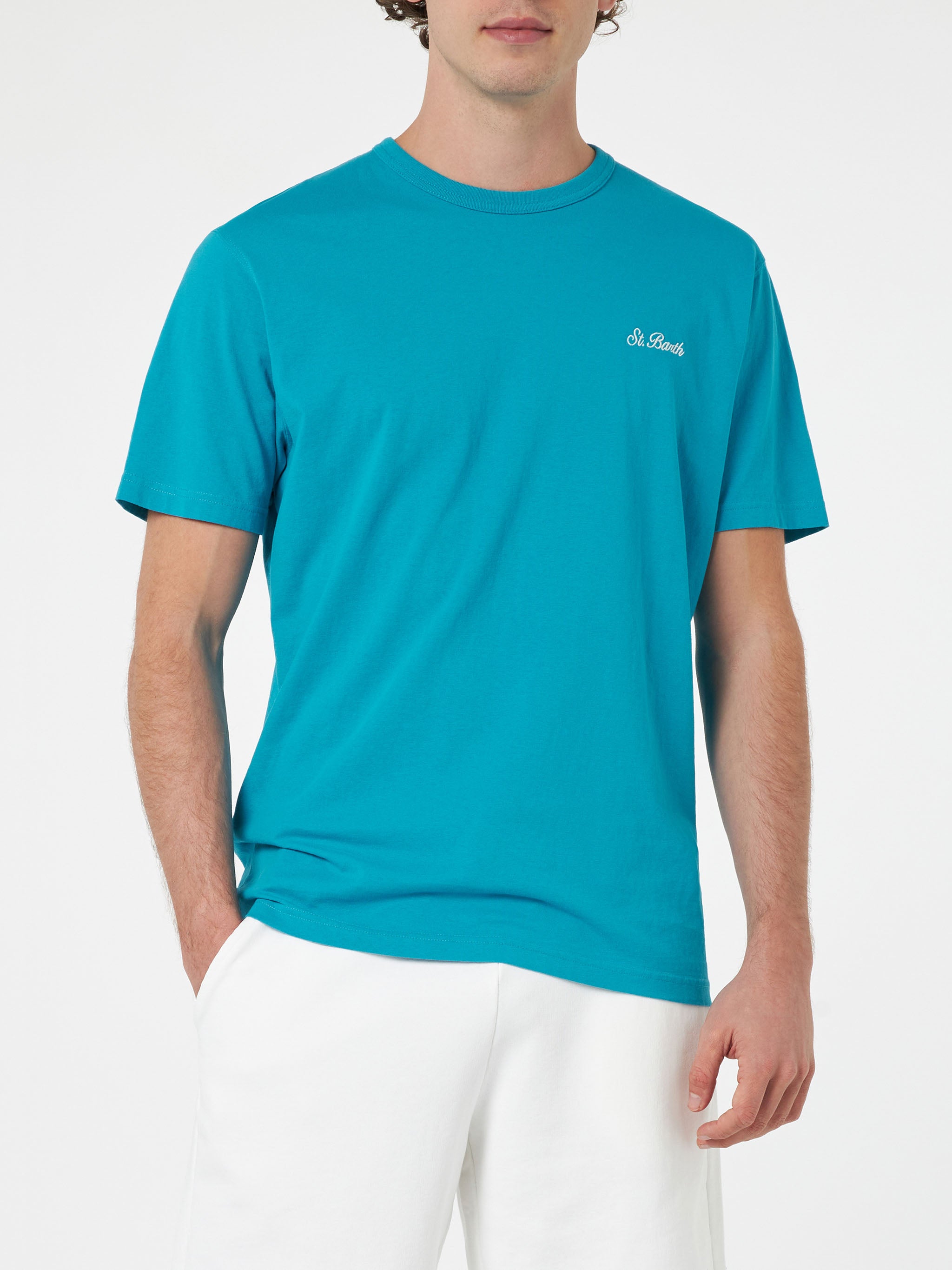 mc2-saint-barth-t-shirt-dover-uomo-cotone-verde-petrolio image 3