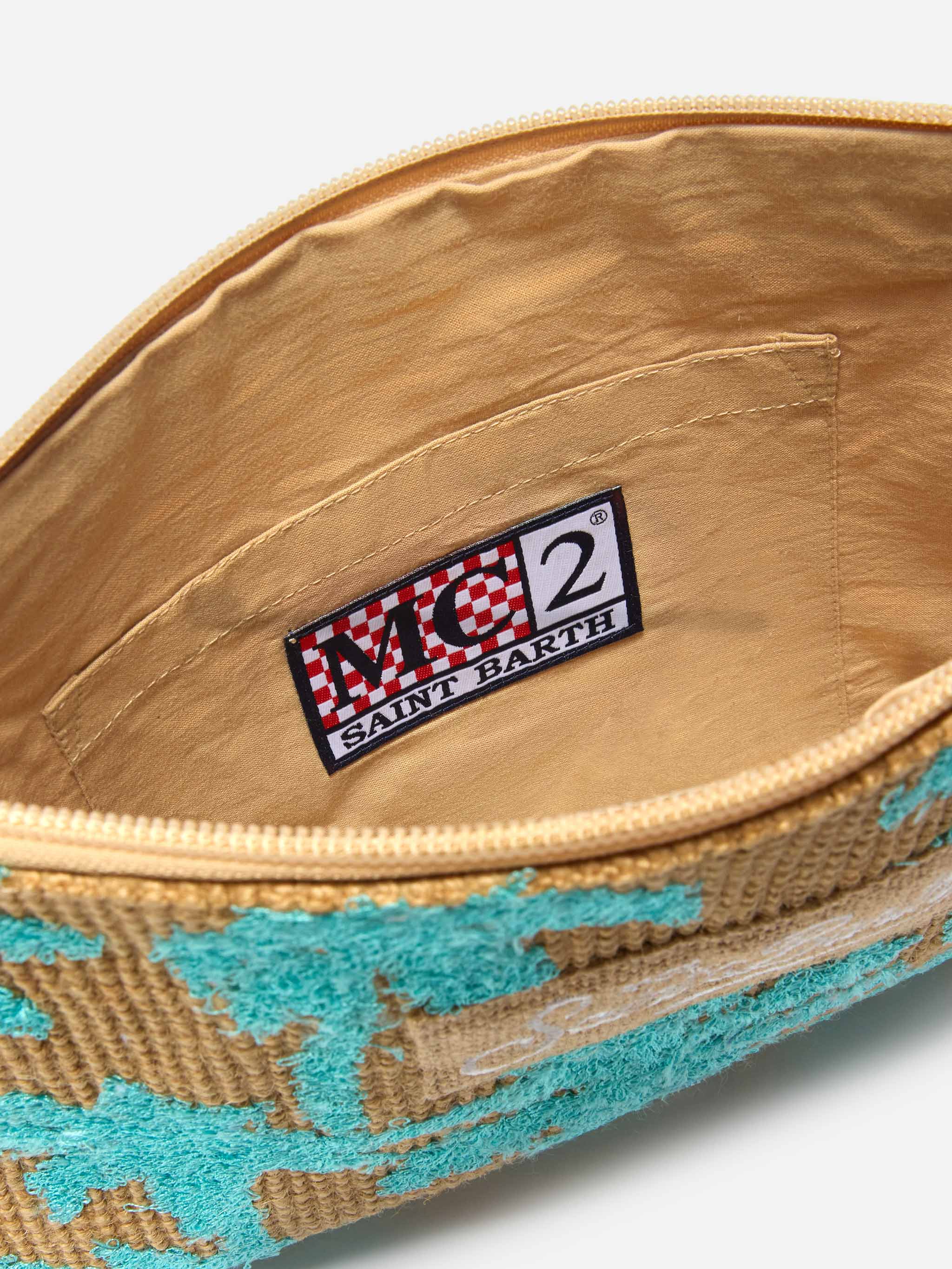 mc2-saint-barth-pochette-jute-pouch-juta-naturale-e-turchese-palme-ricamate image 5