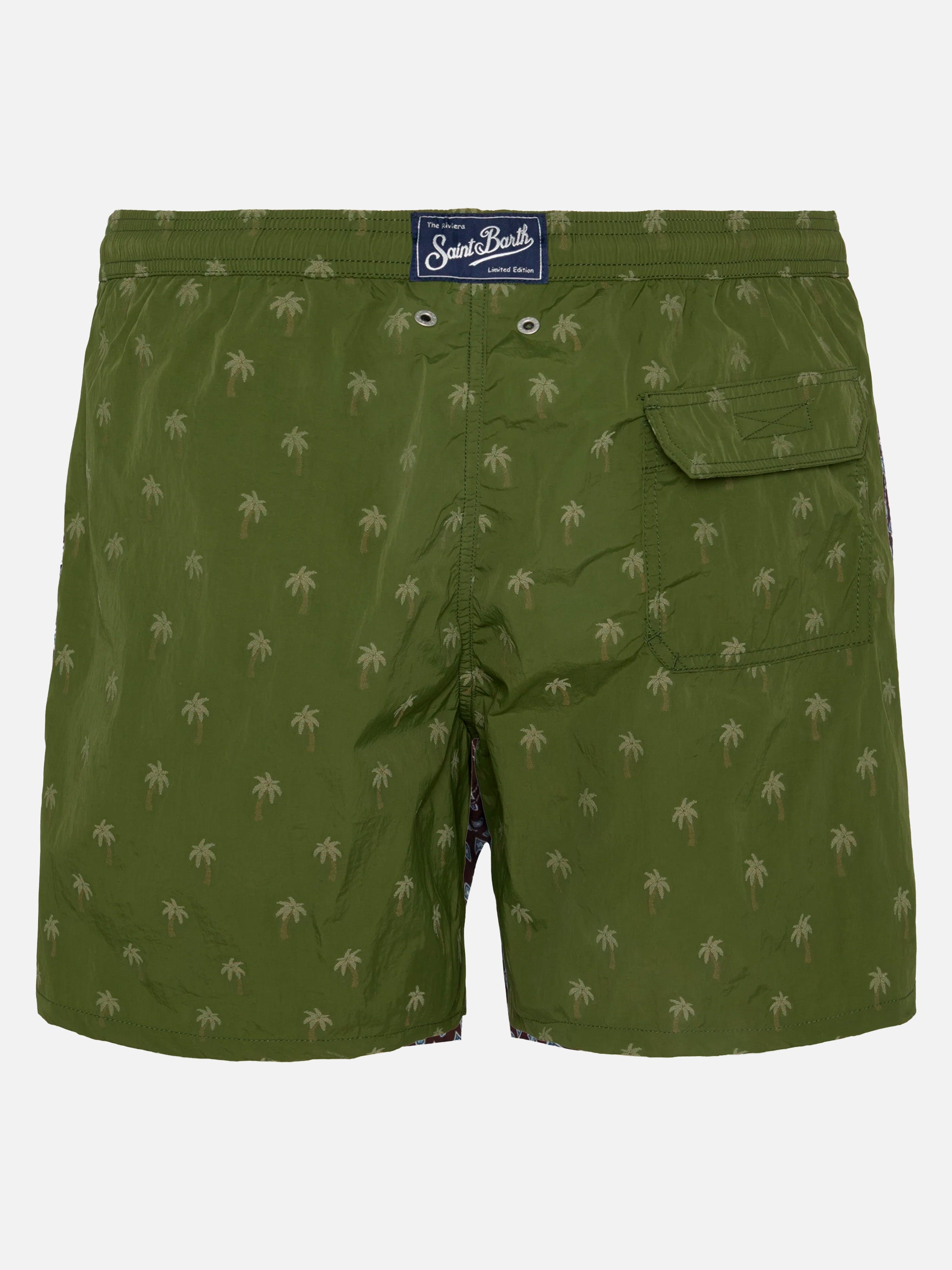 mc2-saint-barth-costume-mare-patmos-uomo-jacquard-palme-verde-militare image 2