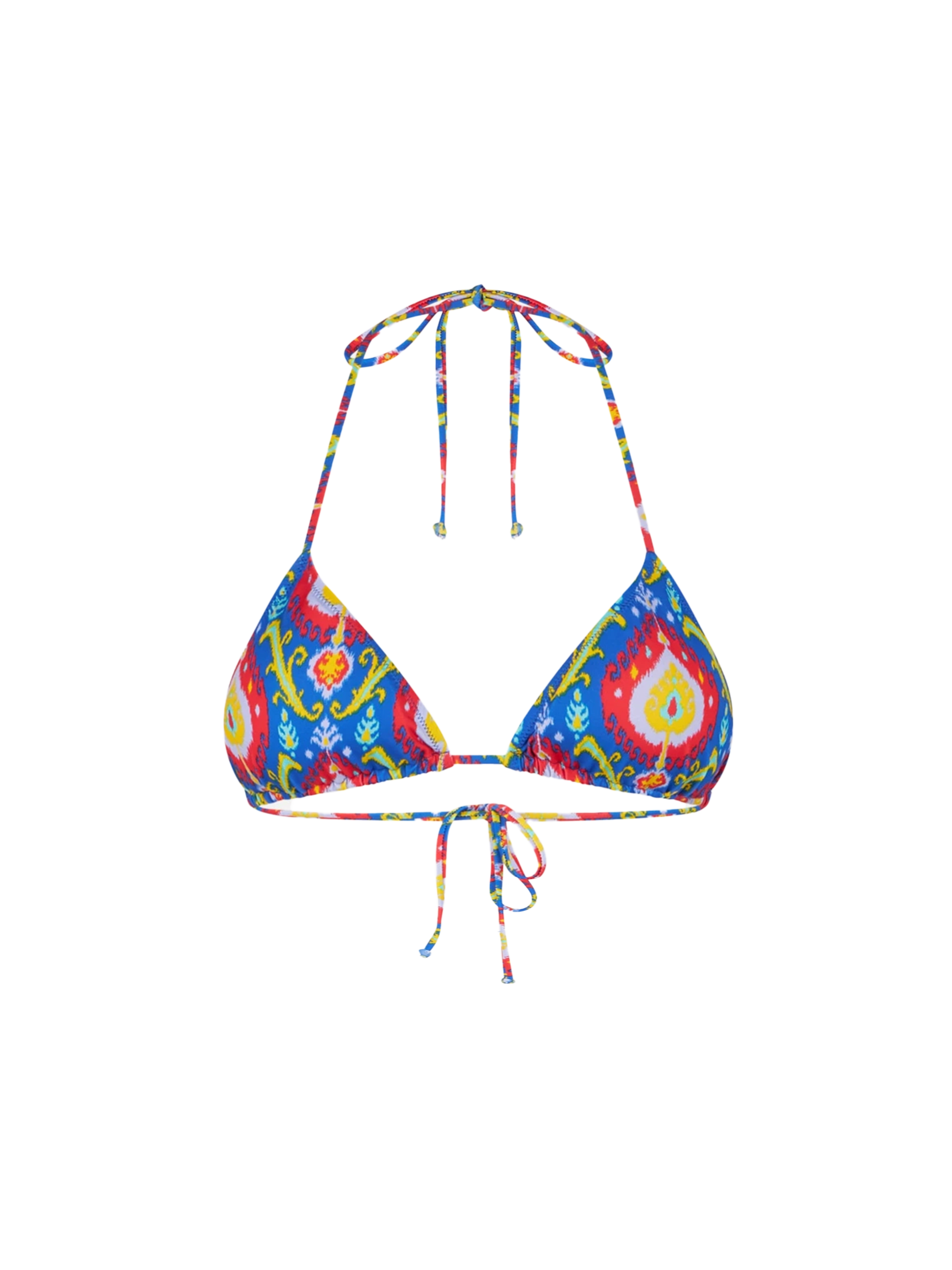 mc2-saint-barth-leah-top-bikini-triangolo-ikat-multicolor-blu image 1