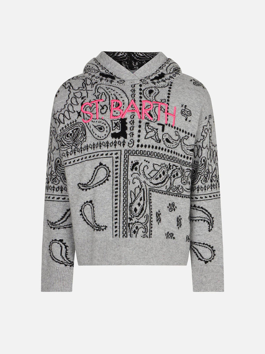 mc2-saint-barth-felpa-maglia-bambina-stampa-bandana-grigio-misto-cashmere image 1