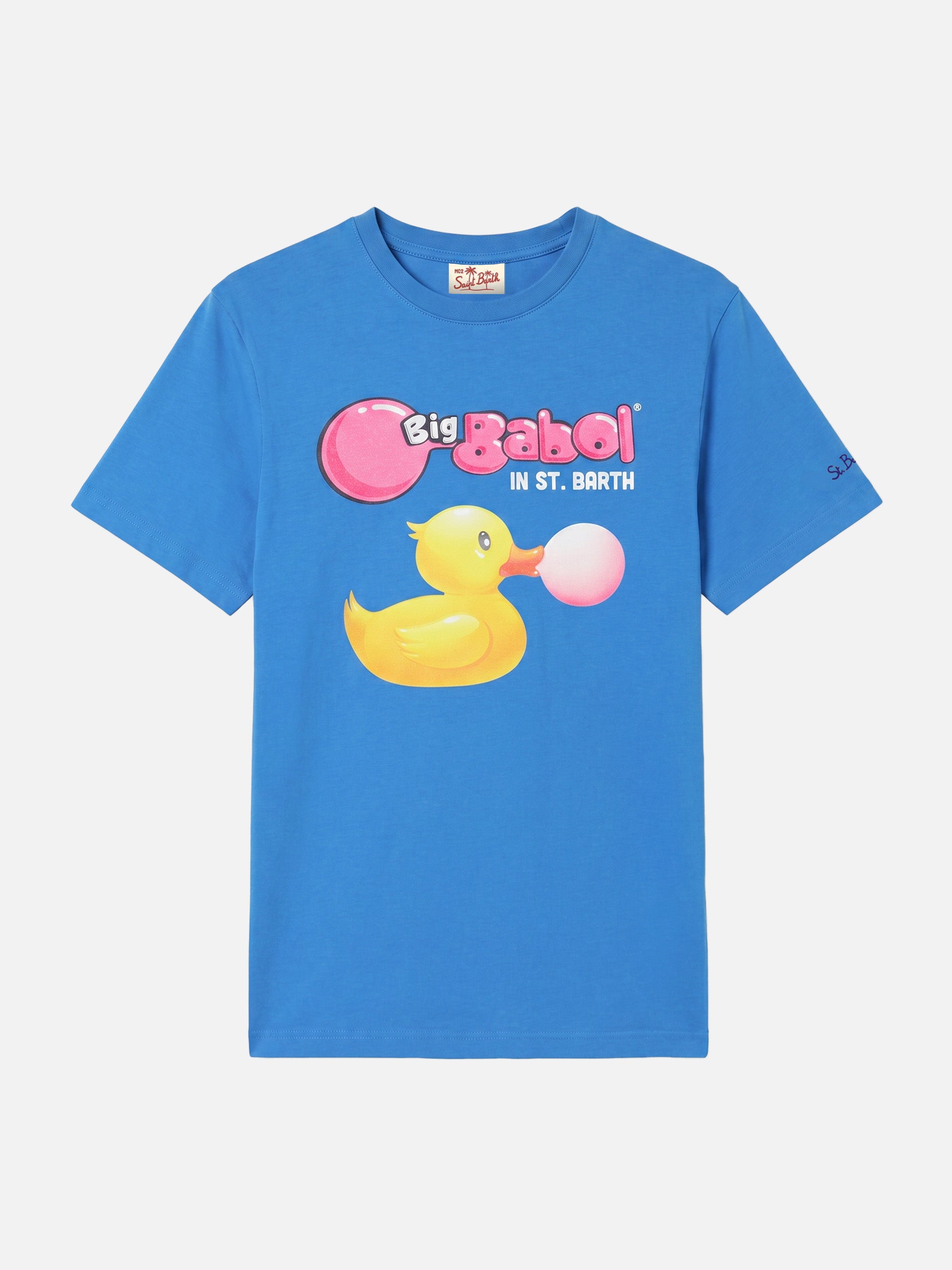mc2-saint-barth-t-shirt-uomo-ducky-x-big-babol-special-edition-bluette-cotone image 1