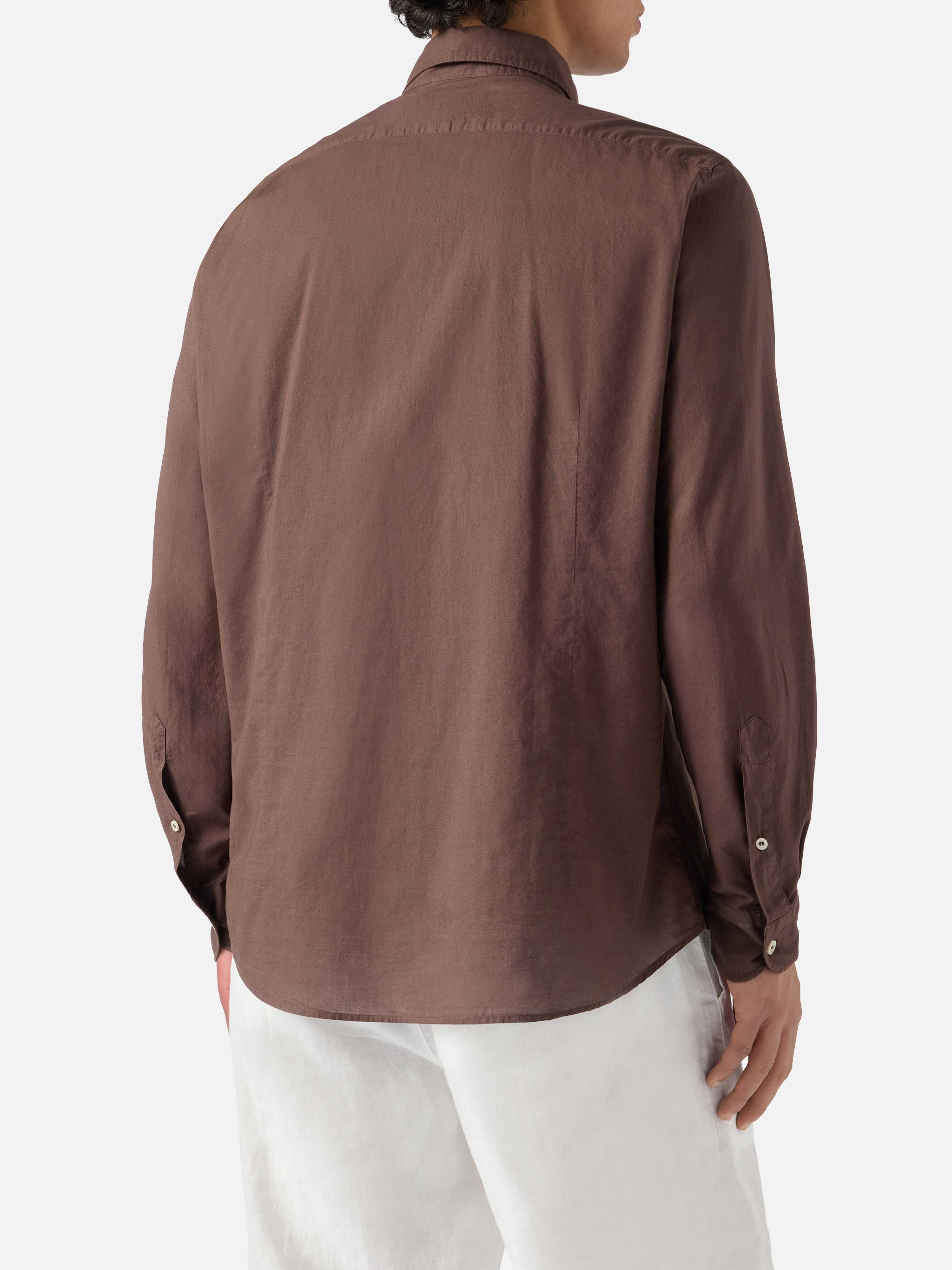 mc2-saint-barth-camicia-chemise-ice-uomo-in-voile-di-cotone-marrone image 6