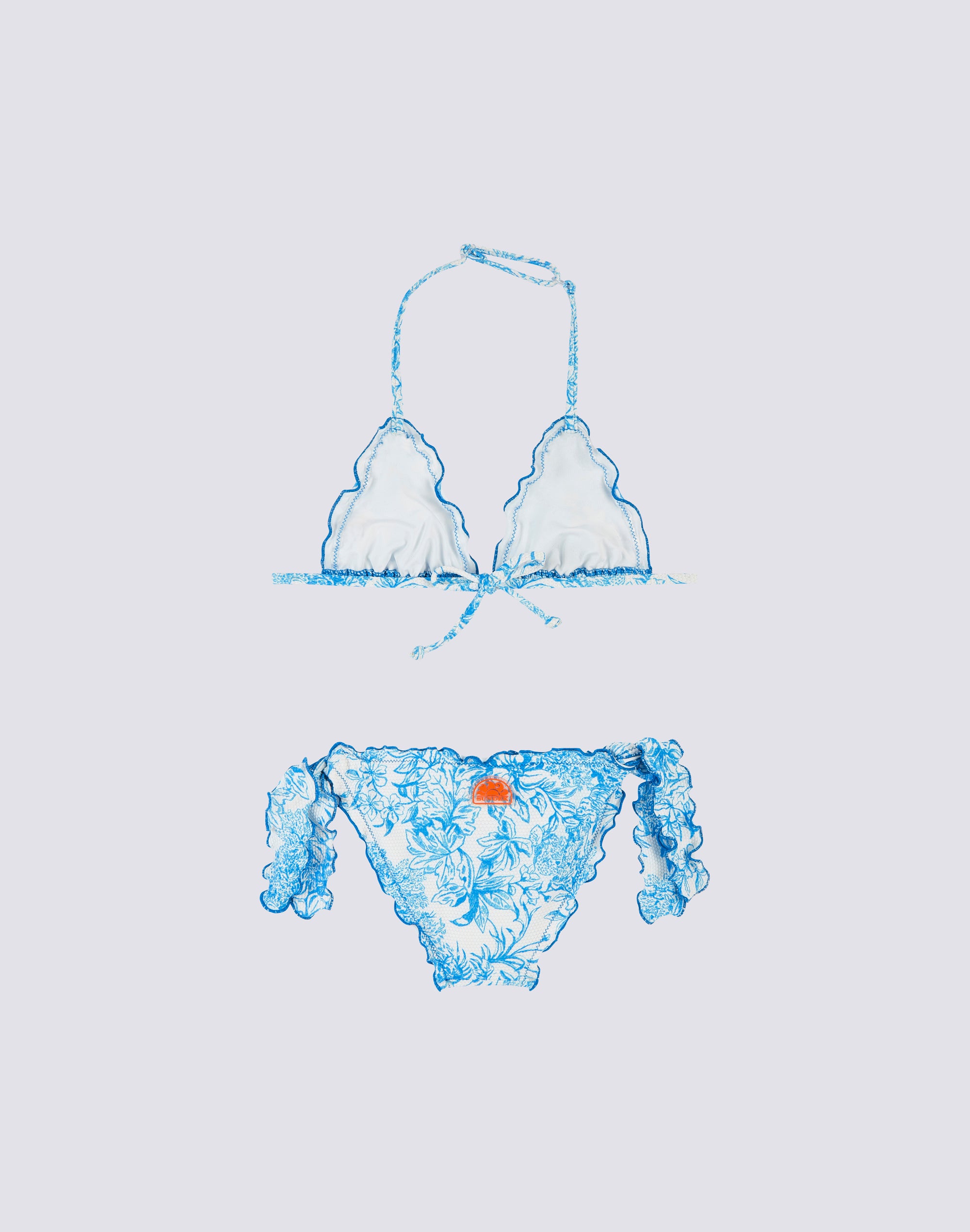sundek-mini-bikini-bambina-magnolia-fleur-de-joie-piquet-triangolo image 3