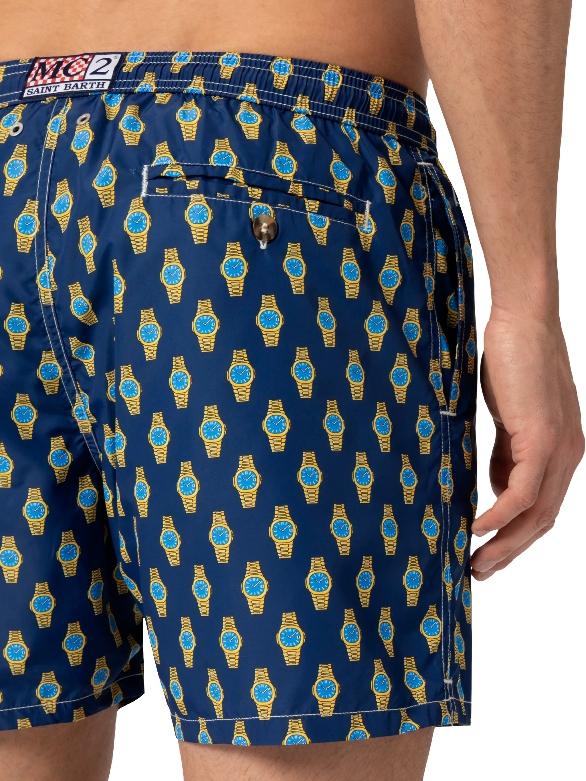 mc2-saint-barth-costume-mare-uomo-lighting-blu-navy-stampa-orologi image 6