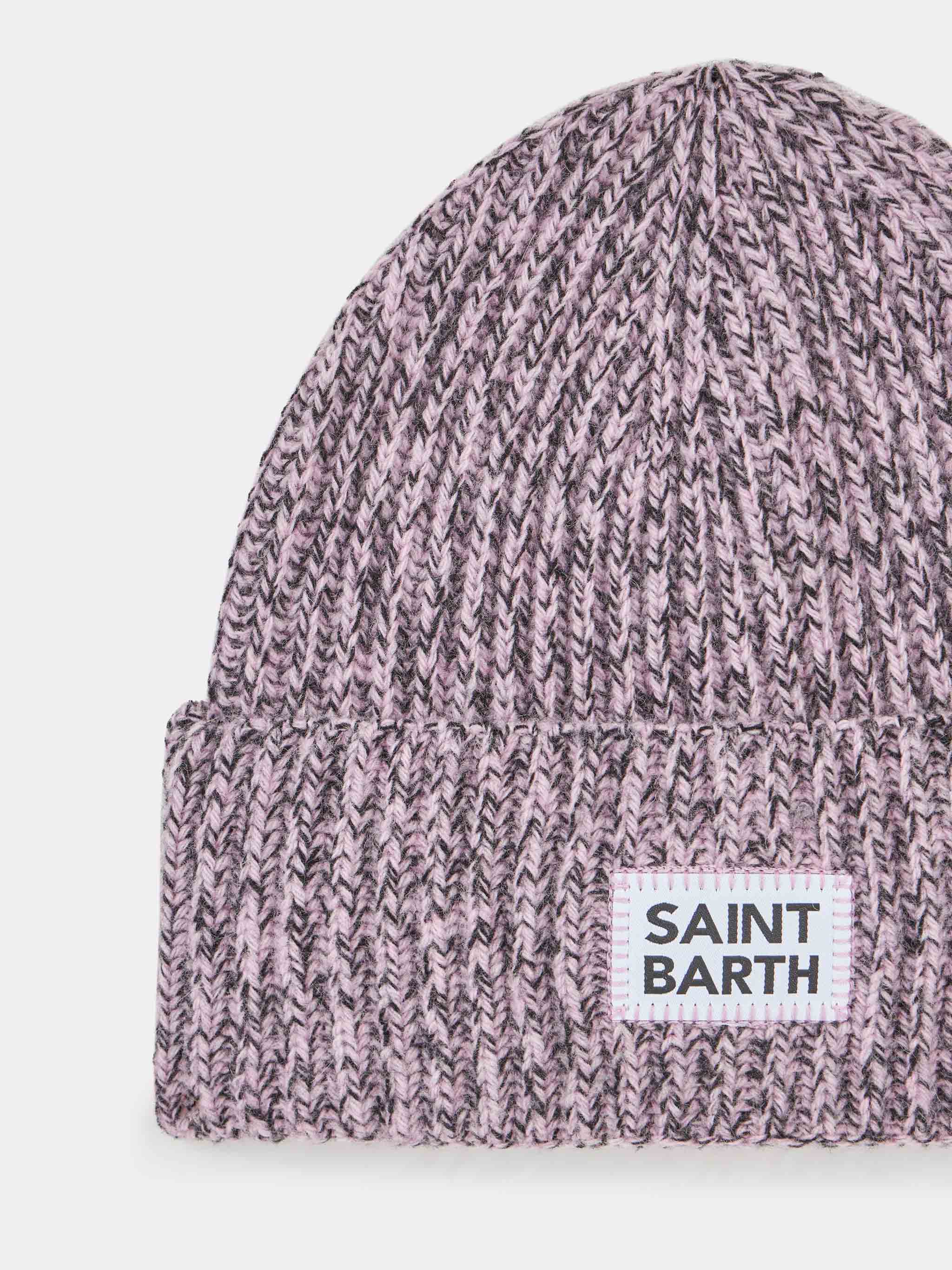 mc2-saint-barth-berretto-donna-bianco-rosa-moulin-saint-barth-cashmere-lana image 2