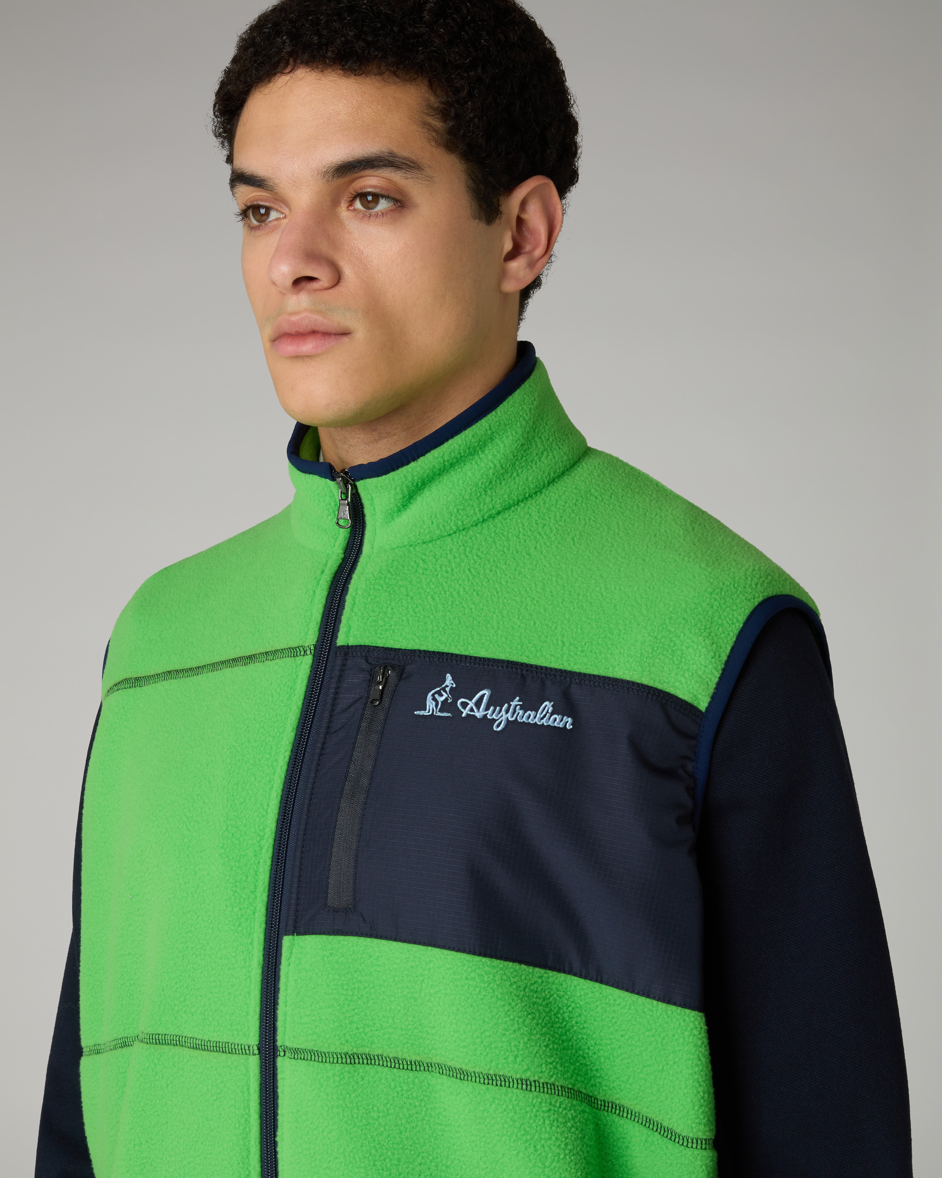 australian-color-block-gilet-smanicato-pile-full-zip image 4