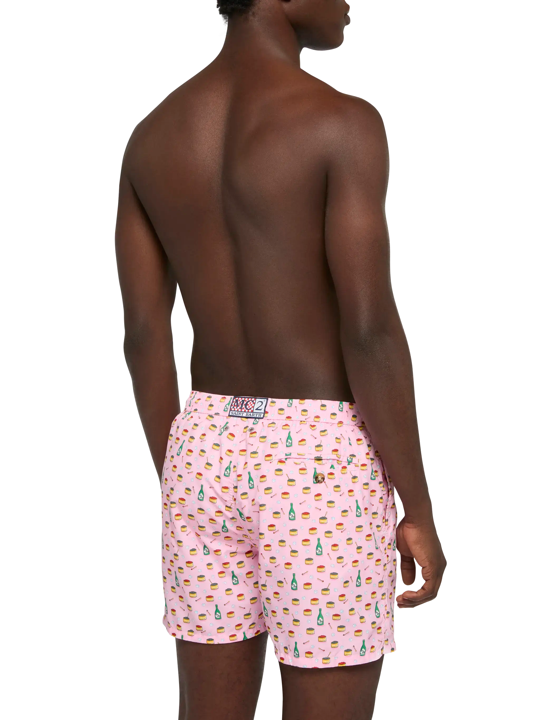 mc2-saint-barth-lighting-costume-mare-uomo-rosa-stampa-caviale-e-bollicine image 5