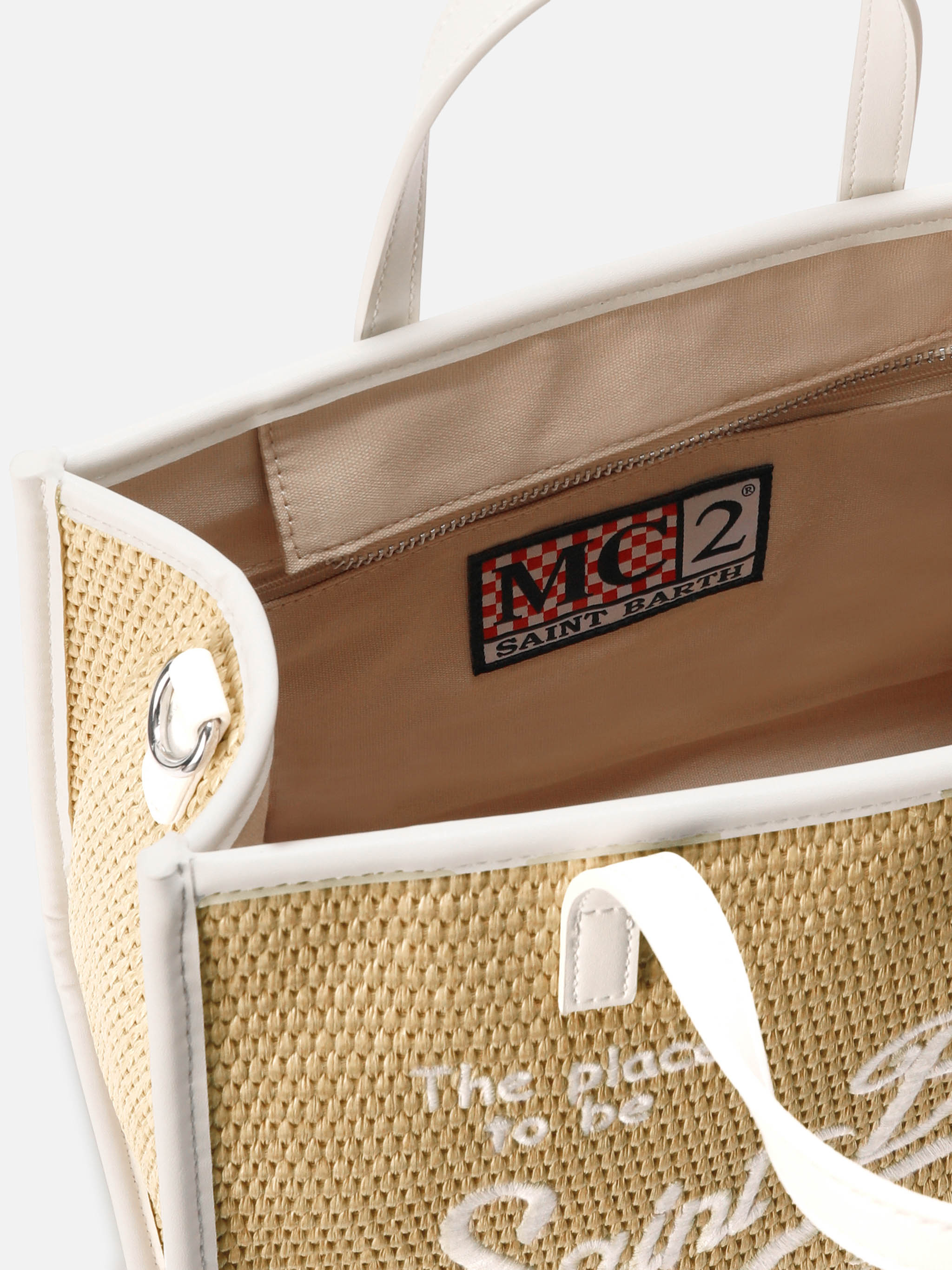 mc2-saint-barth-borsa-vivian-medium-in-tessuto-effetto-paglia-con-logo-bianco-ri image 5