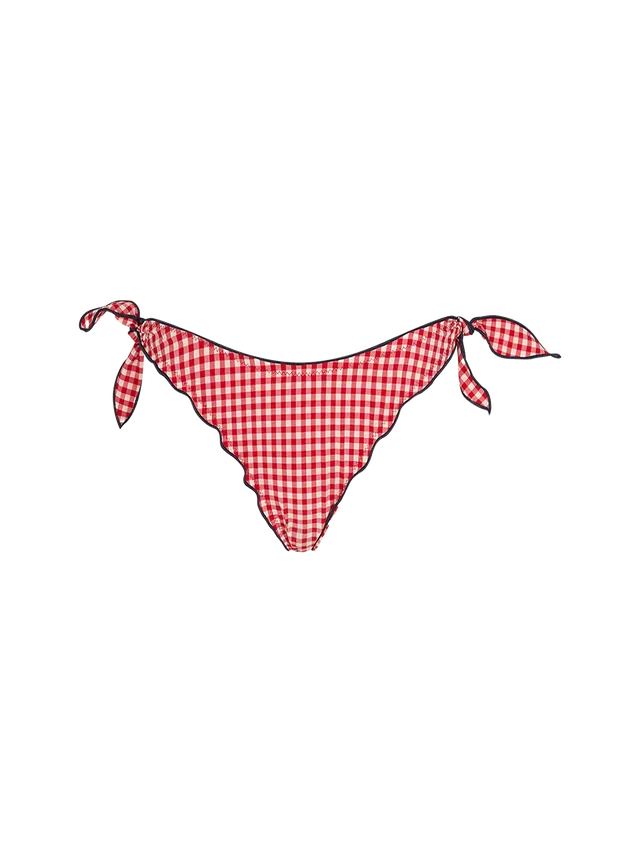 mc2-saint-barth-venus-slip-mare-donna-vichy-rosso-e-bianco image 1
