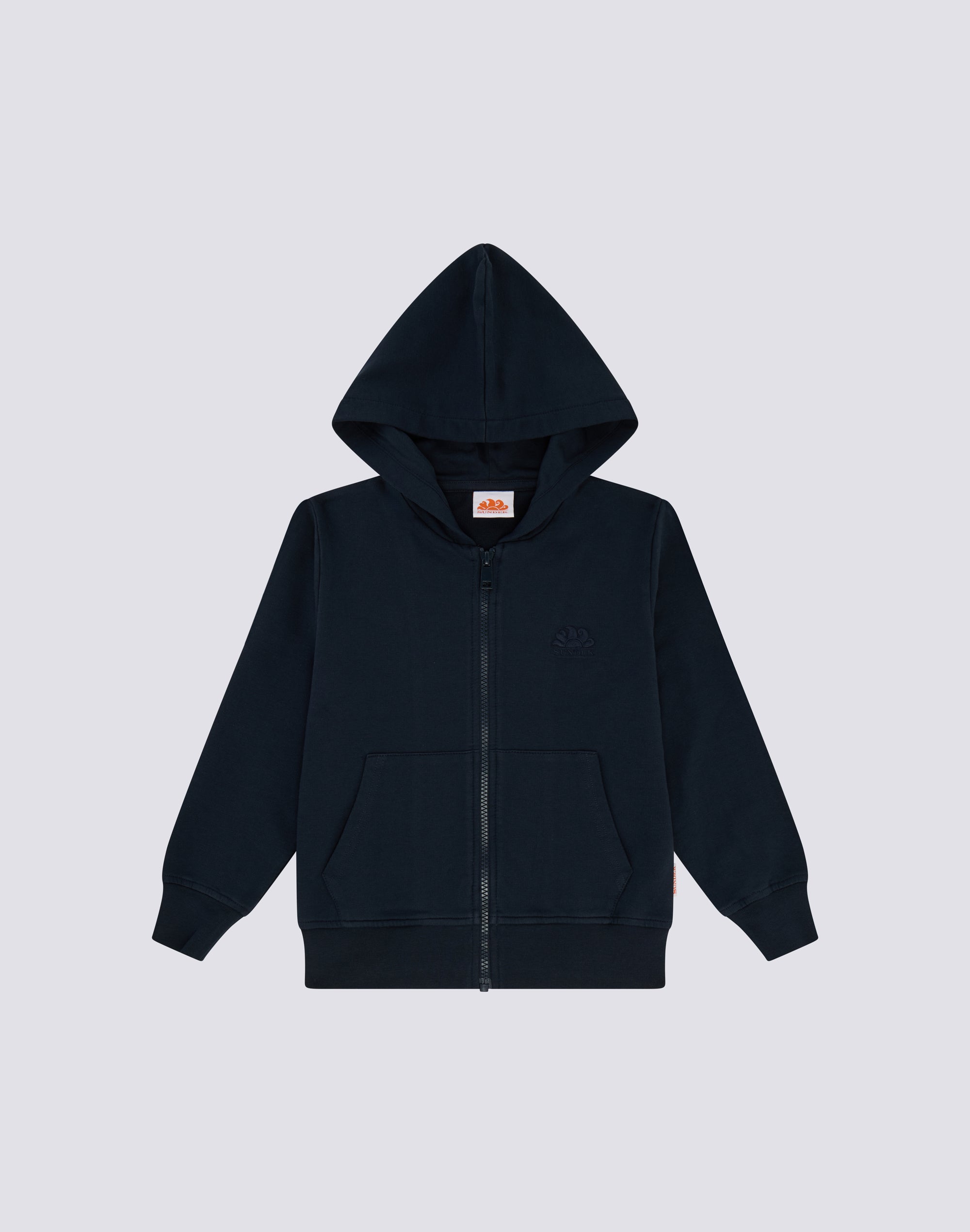 sundek-felpa-bambino-full-zip-con-cappuccio-in-cotone image 1