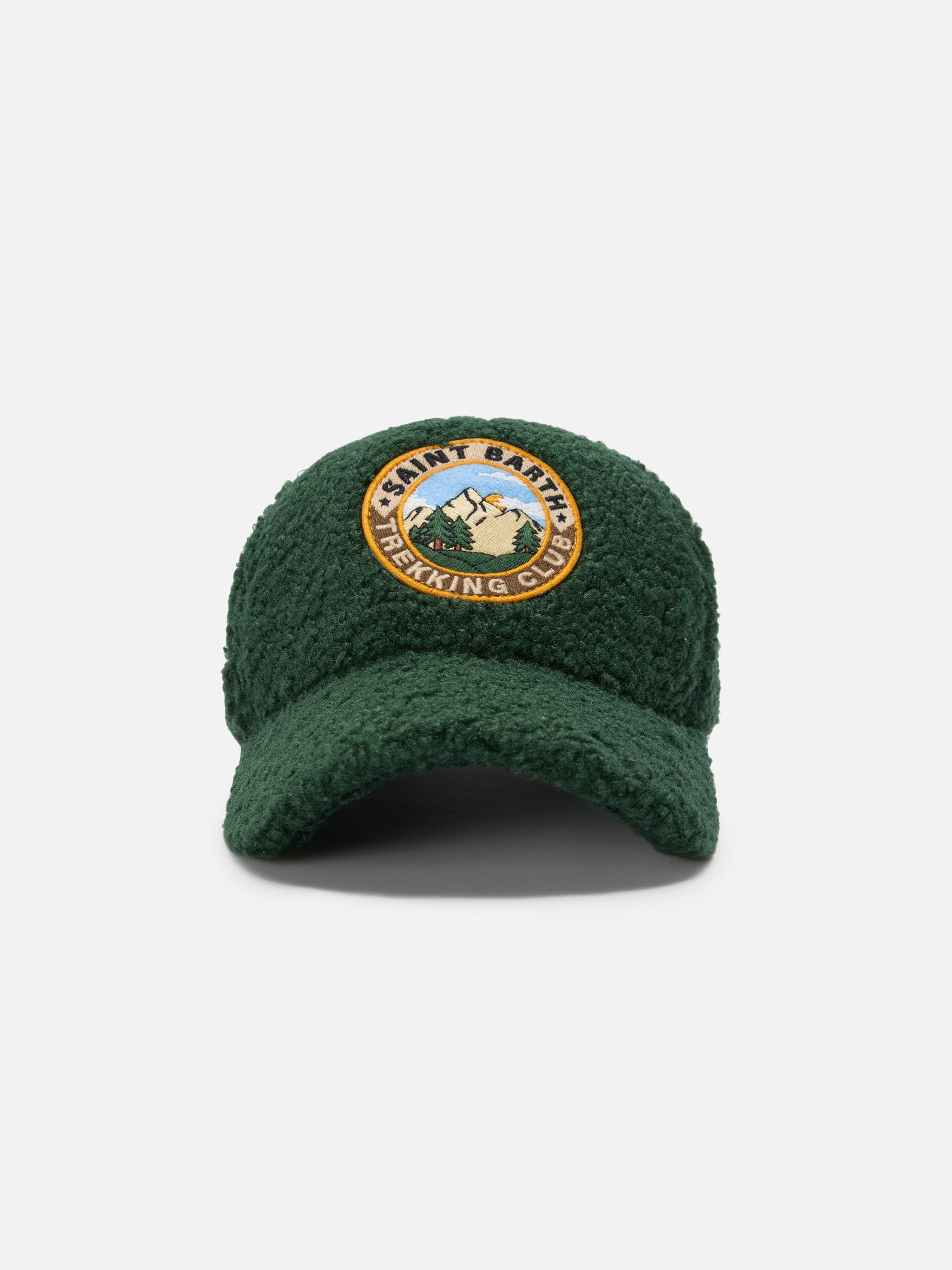 mc2-saint-barth-basb001-cappellino-baseball-in-sherpa-verde-con-ricamo image 1