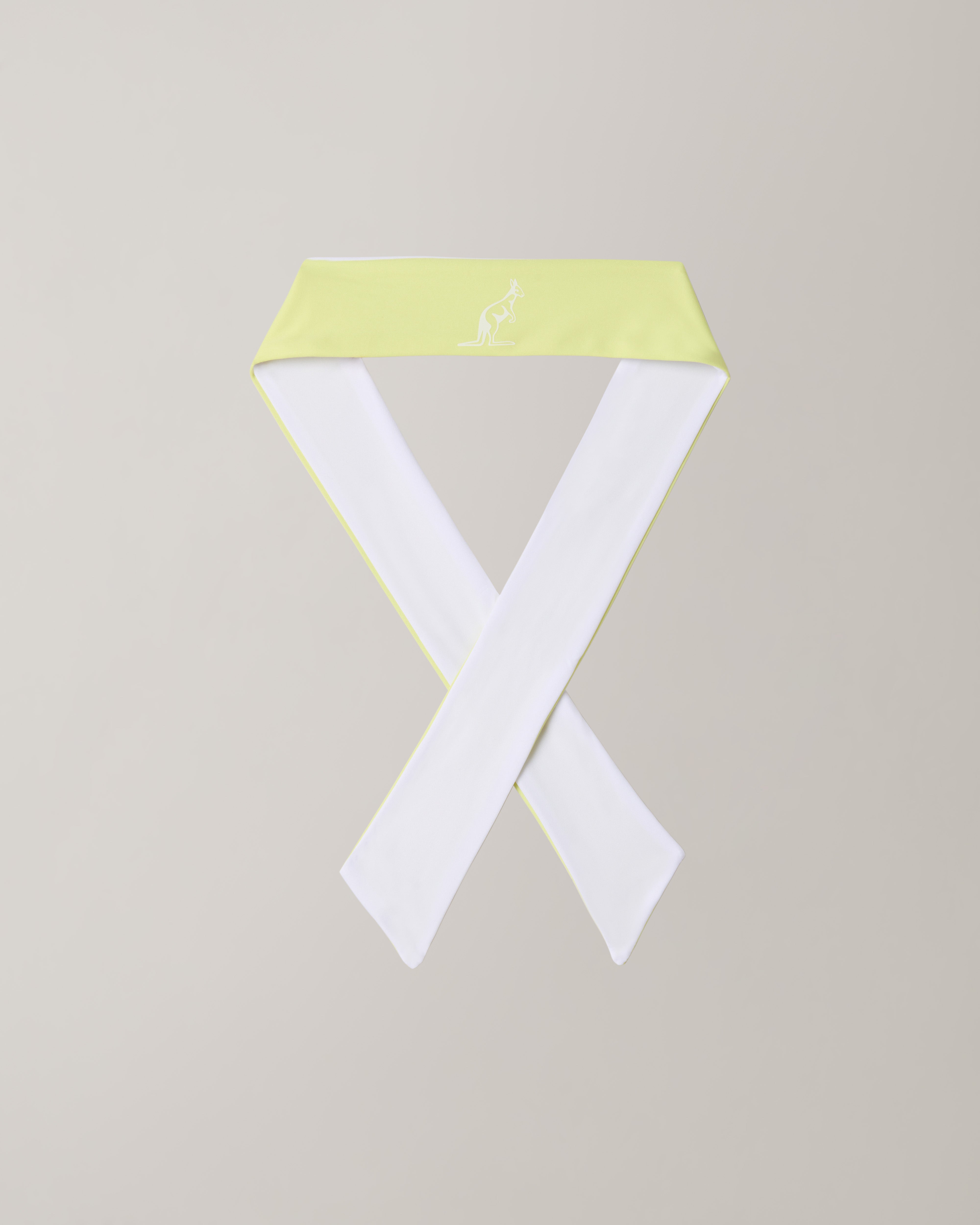 australian-bi-color-sweatband-fascia-tennis-lime-made-in-italy image 1